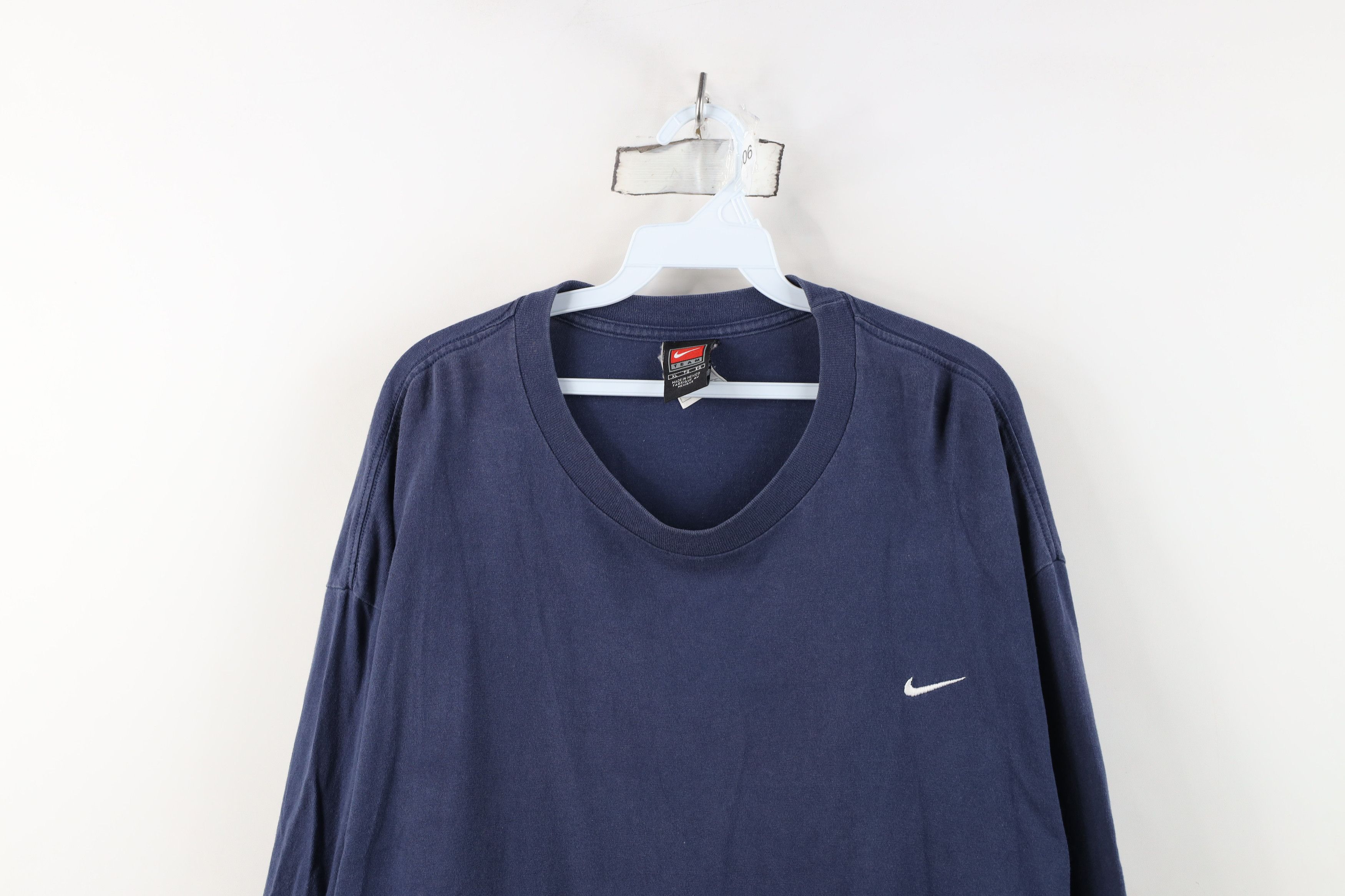 Nike Vintage Nike Scott Mini Swoosh Long Sleeve T-Shirt Blue Size US XL / EU 56 / 4 - 2 Thumbnail
