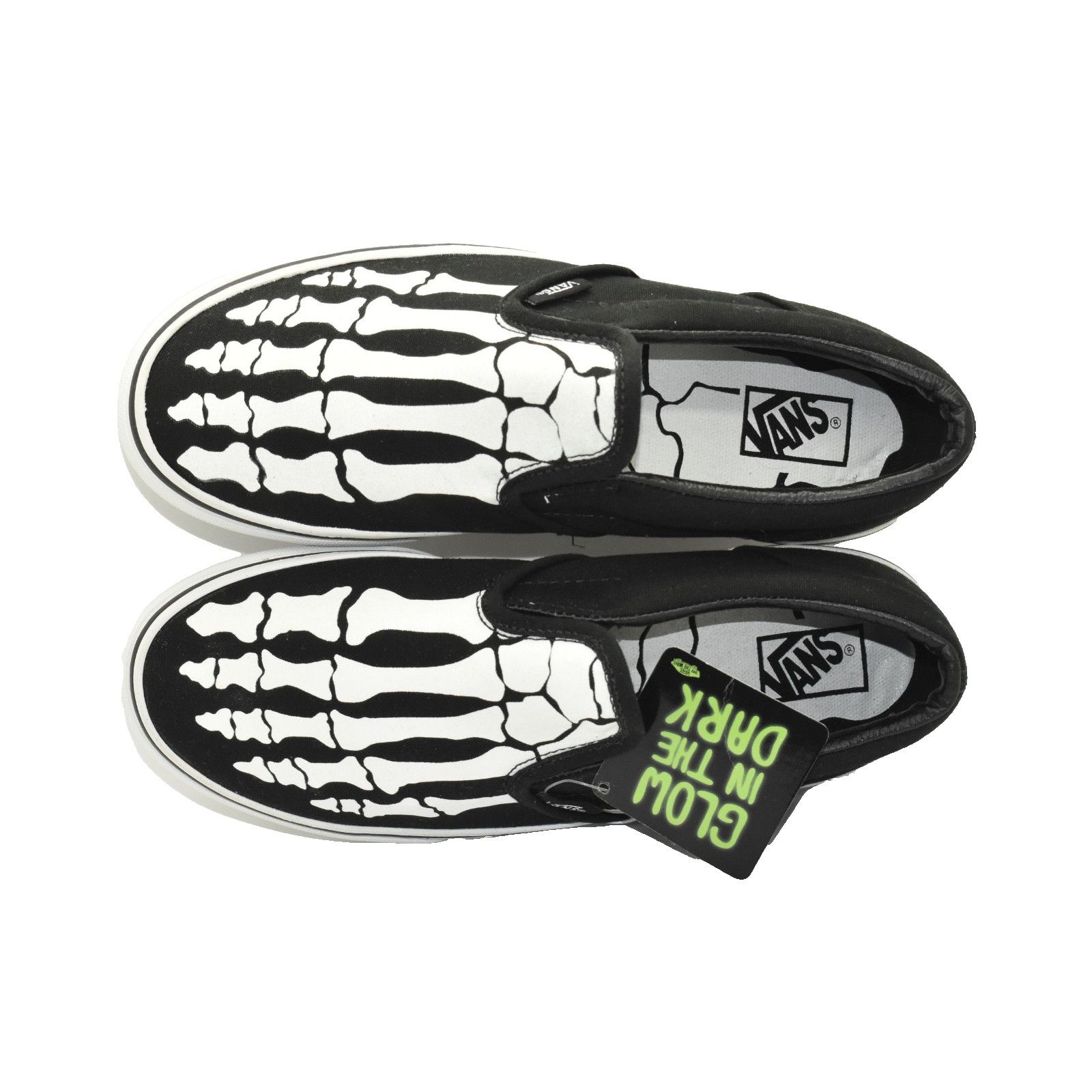 Vans NIB VANS Skeleton Feet Glow Bones Classic Kids Shoes Size 4 Size US 4 / IT 34 - 3 Thumbnail