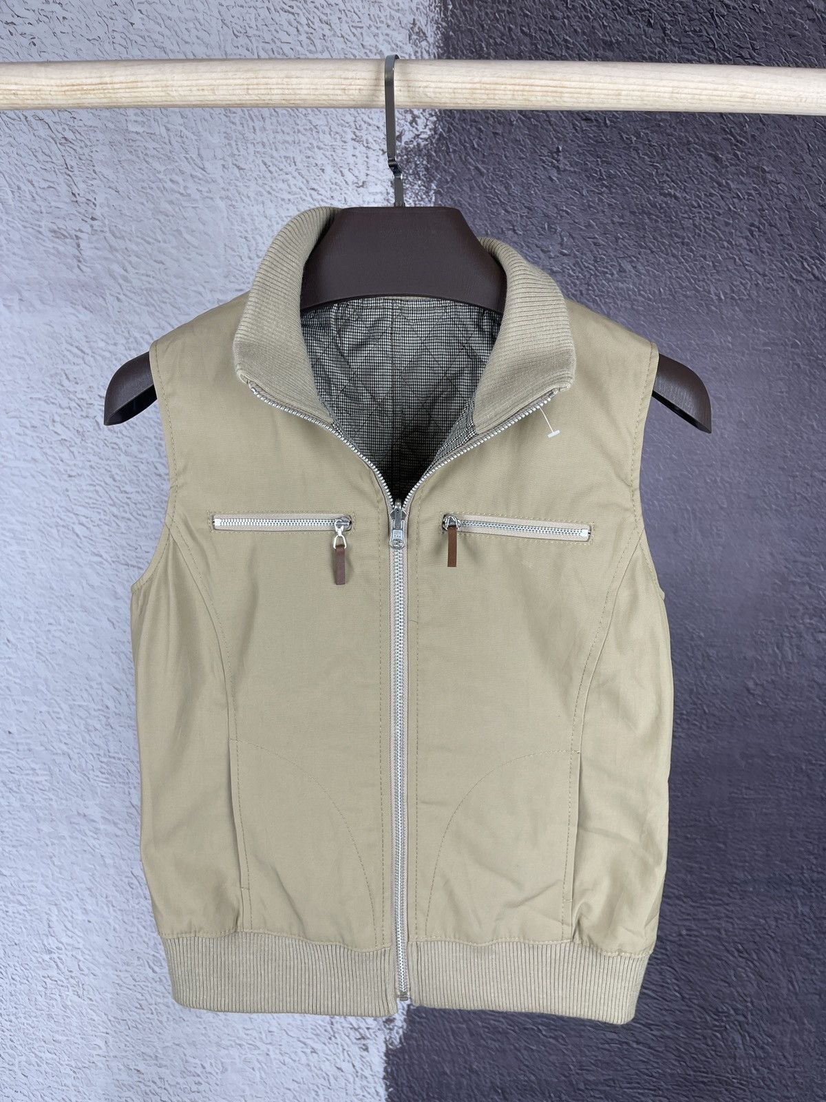 Aquascutum Aquascutum Japan women’s reversible checkered/beige vest Size S / US 4 / IT 40 - 9 Thumbnail