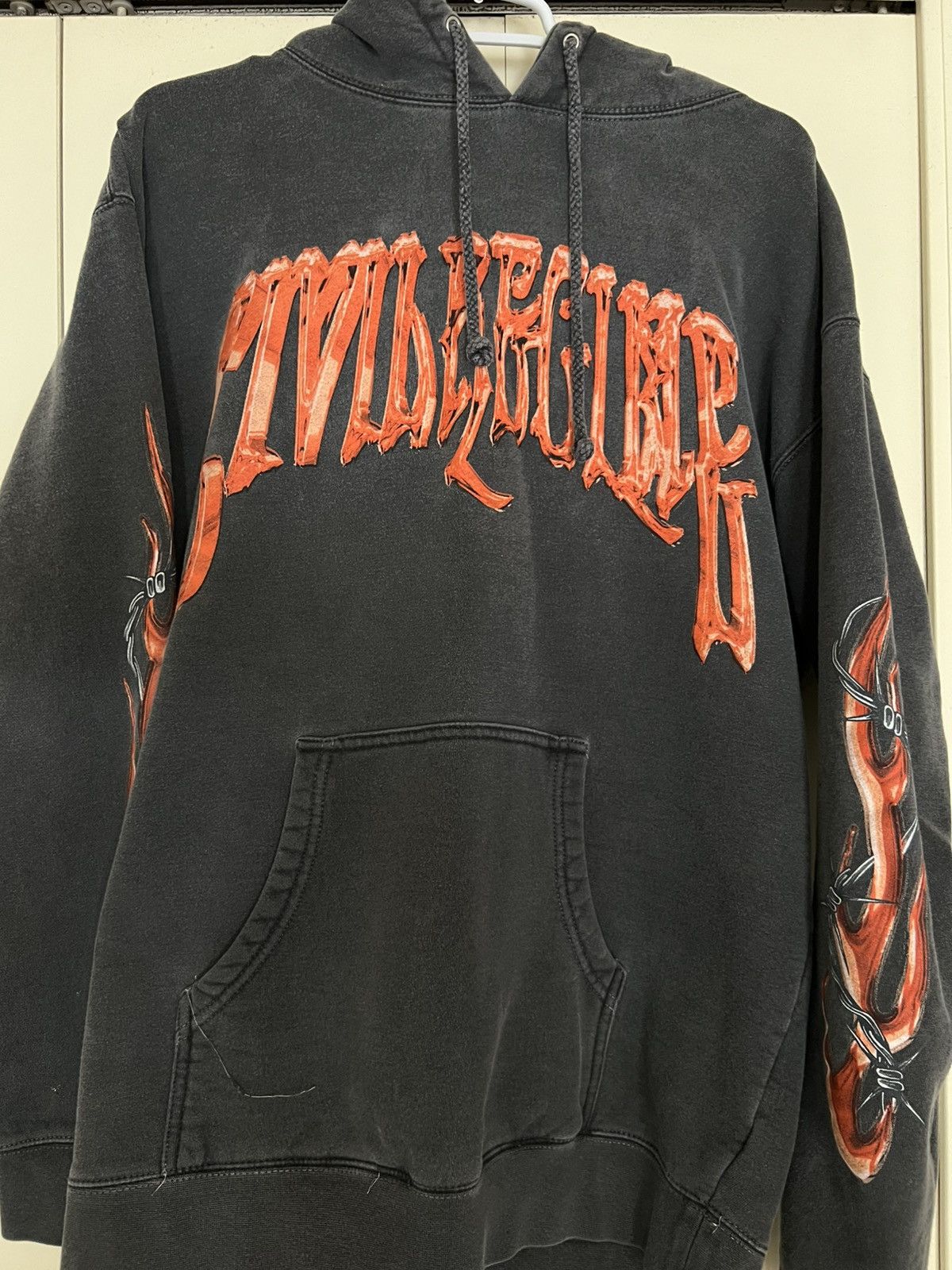 Civil Regime Civil Regime Chrome Wire Cozy Hoodie in Vintage Black Size US M / EU 48-50 / 2 - 2 Thumbnail