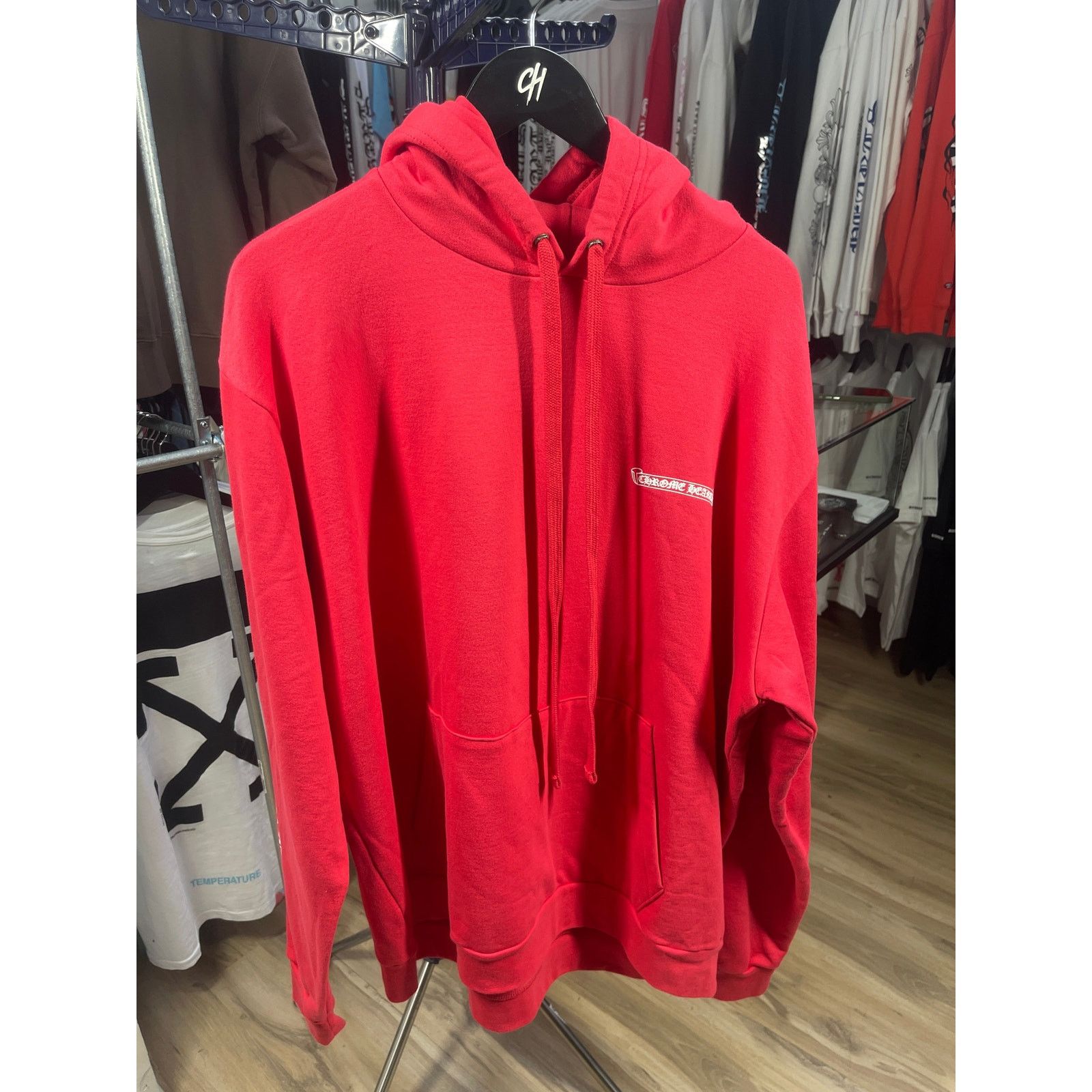 Chrome Hearts Chrome Hearts Scroll Logo Pullover Hoodie “Red” Size XL Size US XL / EU 56 / 4 - 1 Thumbnail