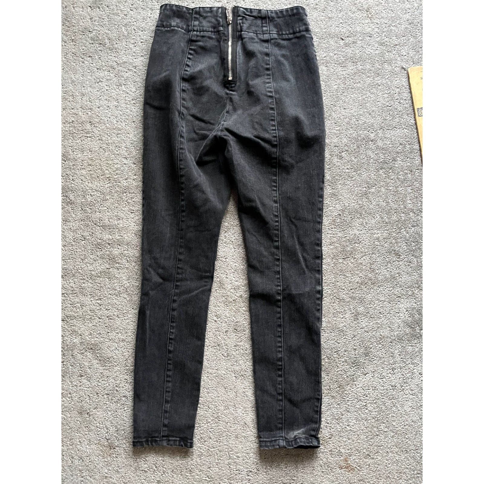 Urban Outfitters VINTAGE Urban Outfitters BDG Black High Waist Pull On Skinny Jeans Back Zipper 27 Women Size 27" / US 4 / IT 40 - 3 Thumbnail