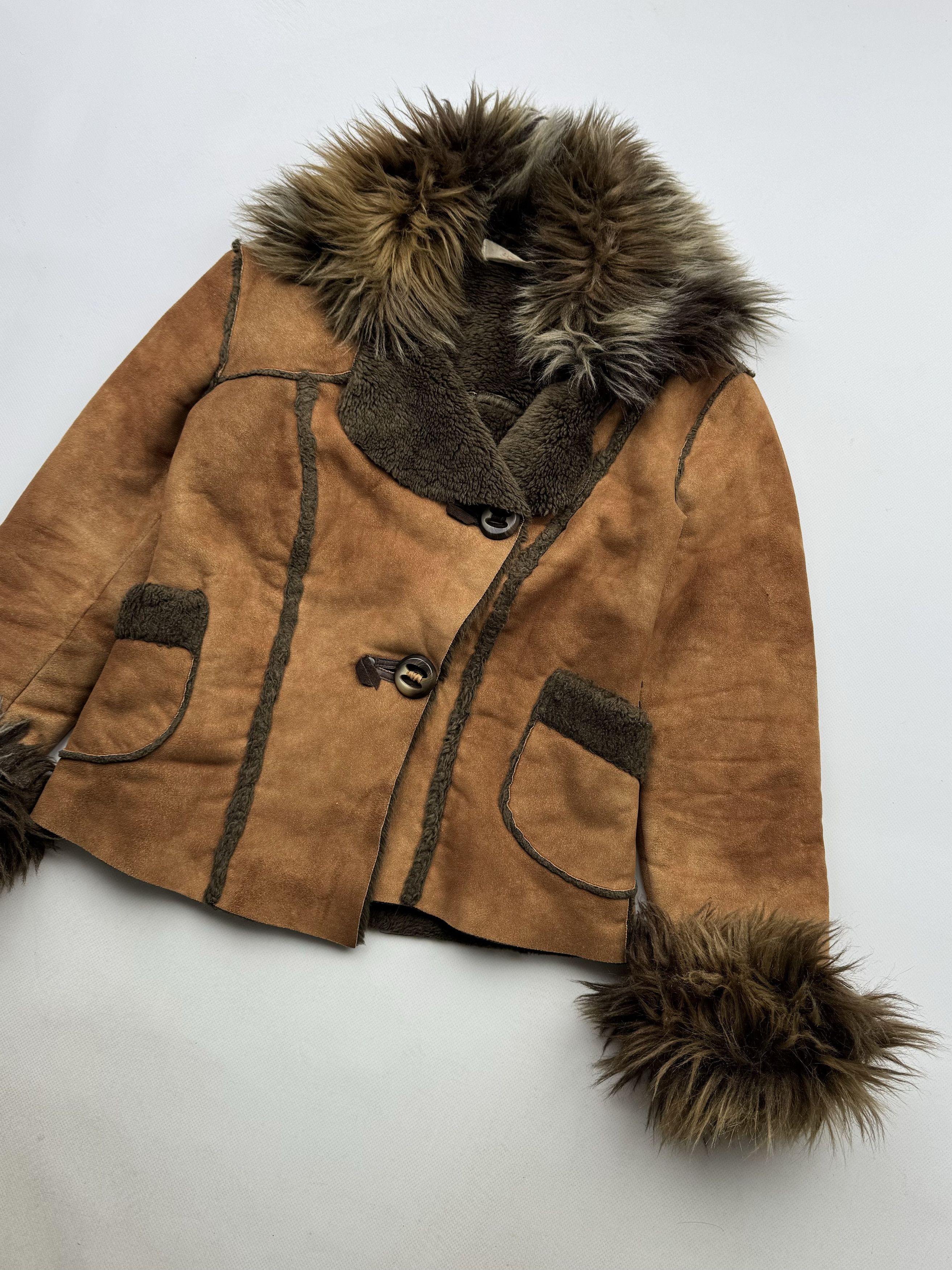 Vintage Vintage Faux Sheepskin Coat With Faux Fur Details B49(V266E2 Size M / US 6-8 / IT 42-44 - 3 Thumbnail