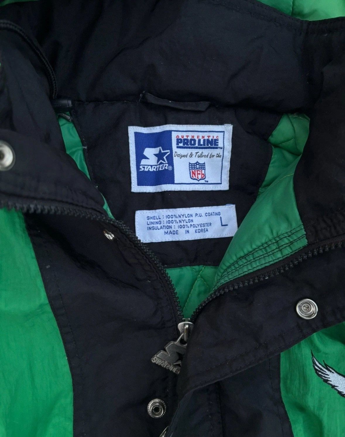 Starter Philadelphia Eagles 90s STARTER puffer jacket L kelly green Size US L / EU 52-54 / 3 - 4 Thumbnail