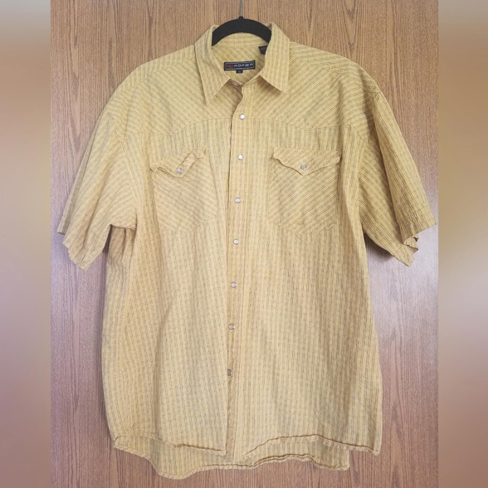 Roper Roper XK Men's Yellow Shirt Size US XL / EU 56 / 4 - 1 Thumbnail
