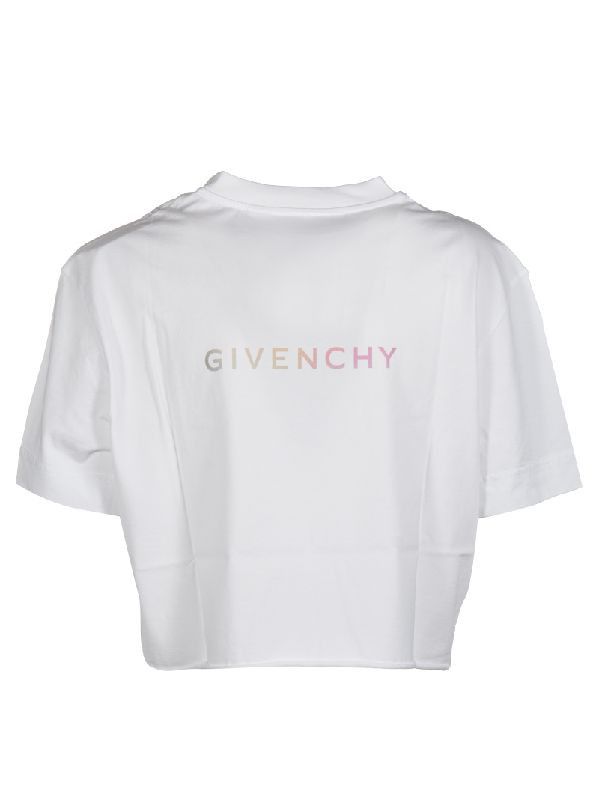 Givenchy o1w1db10326 Cropped Masculine T-Shirt in White Size M / US 6-8 / IT 42-44 - 2 Thumbnail