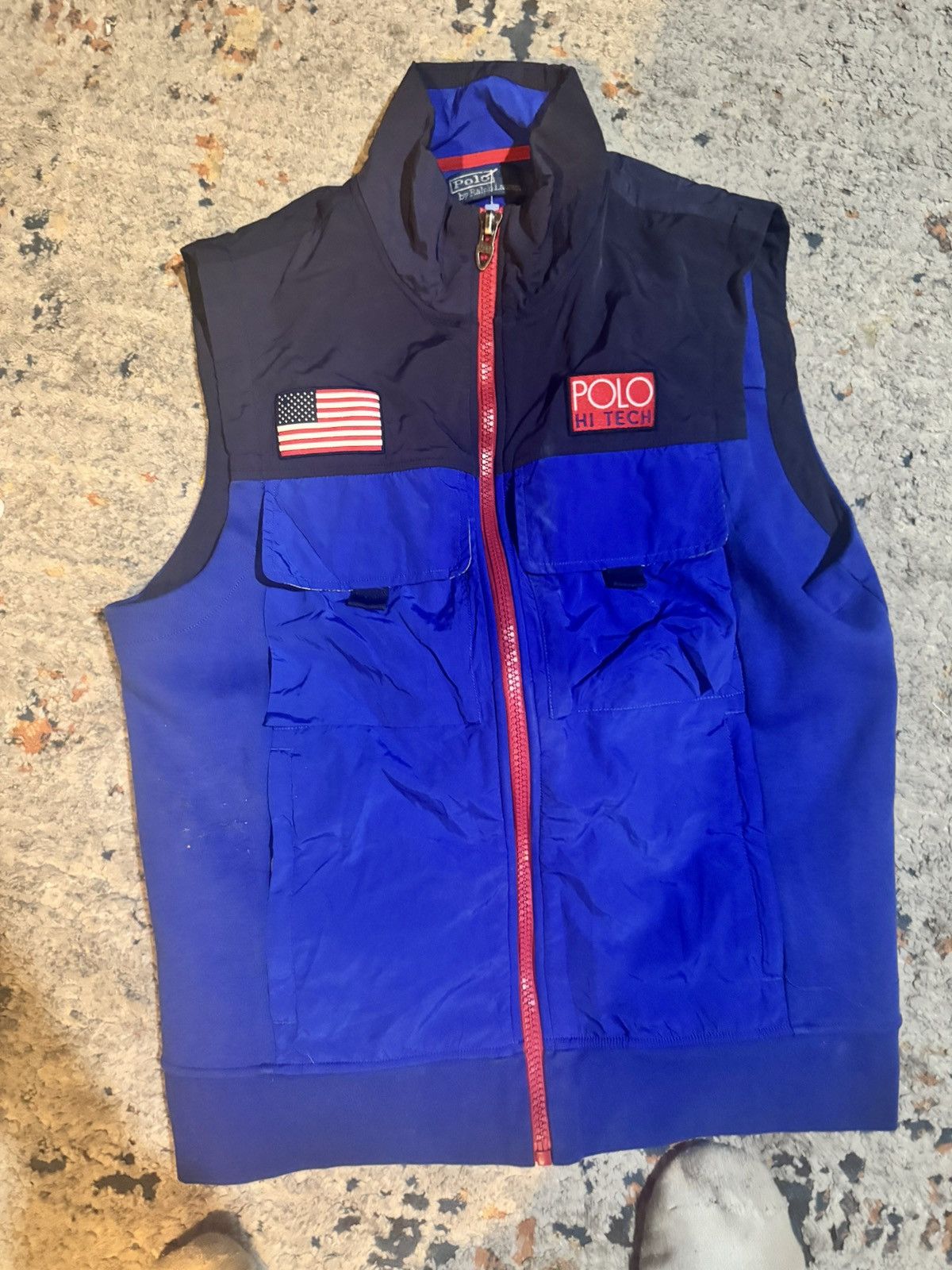 VERY RARE🚨 Polo Ralph Laurent Polo Hi Tech Vest Cargo Large