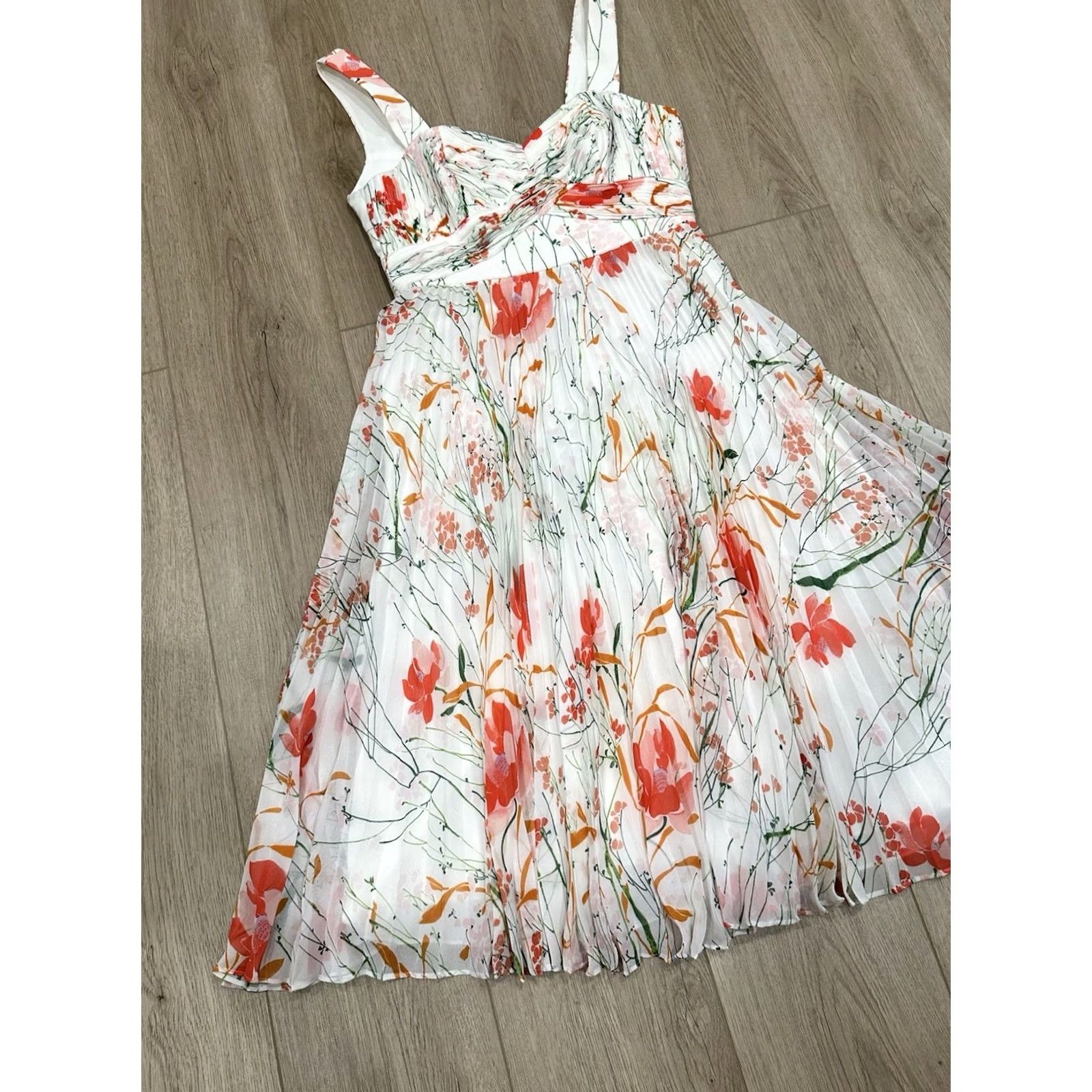 Karen Millen VINTAGE N/A Karen Millen Floral Midi Dress Royal Ascot N/A Size M / US 6-8 / IT 42-44 - 3 Thumbnail