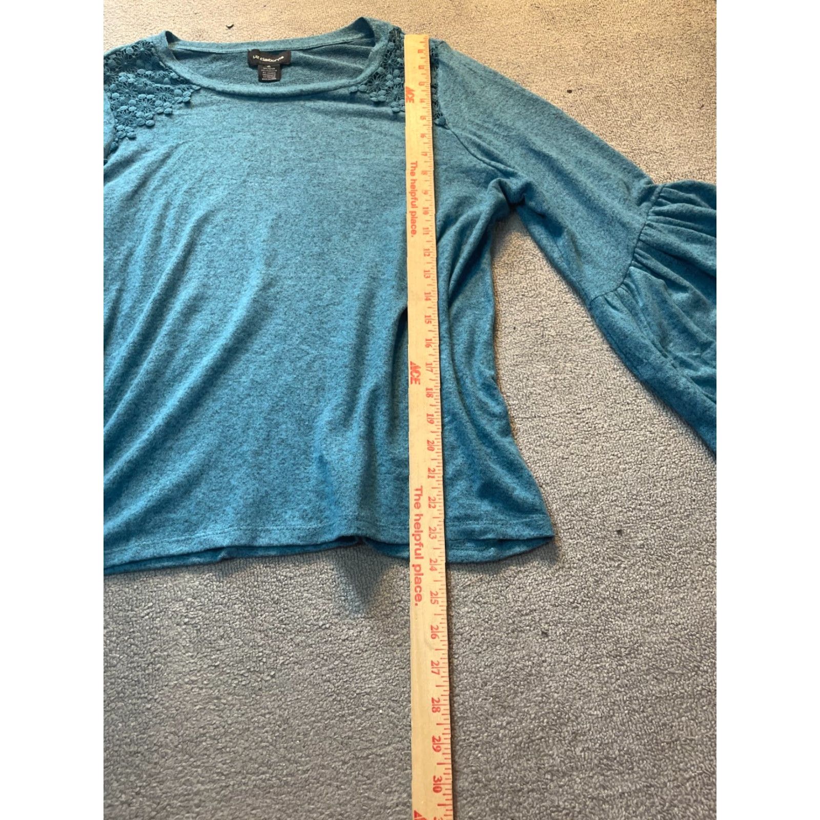 Liz Claiborne Liz Claiborne Sweatshirt Womens XL Blue Long Sleeve Rayon Polyester Spandex NEW Size XL / US 12-14 / IT 48-50 - 3 Thumbnail