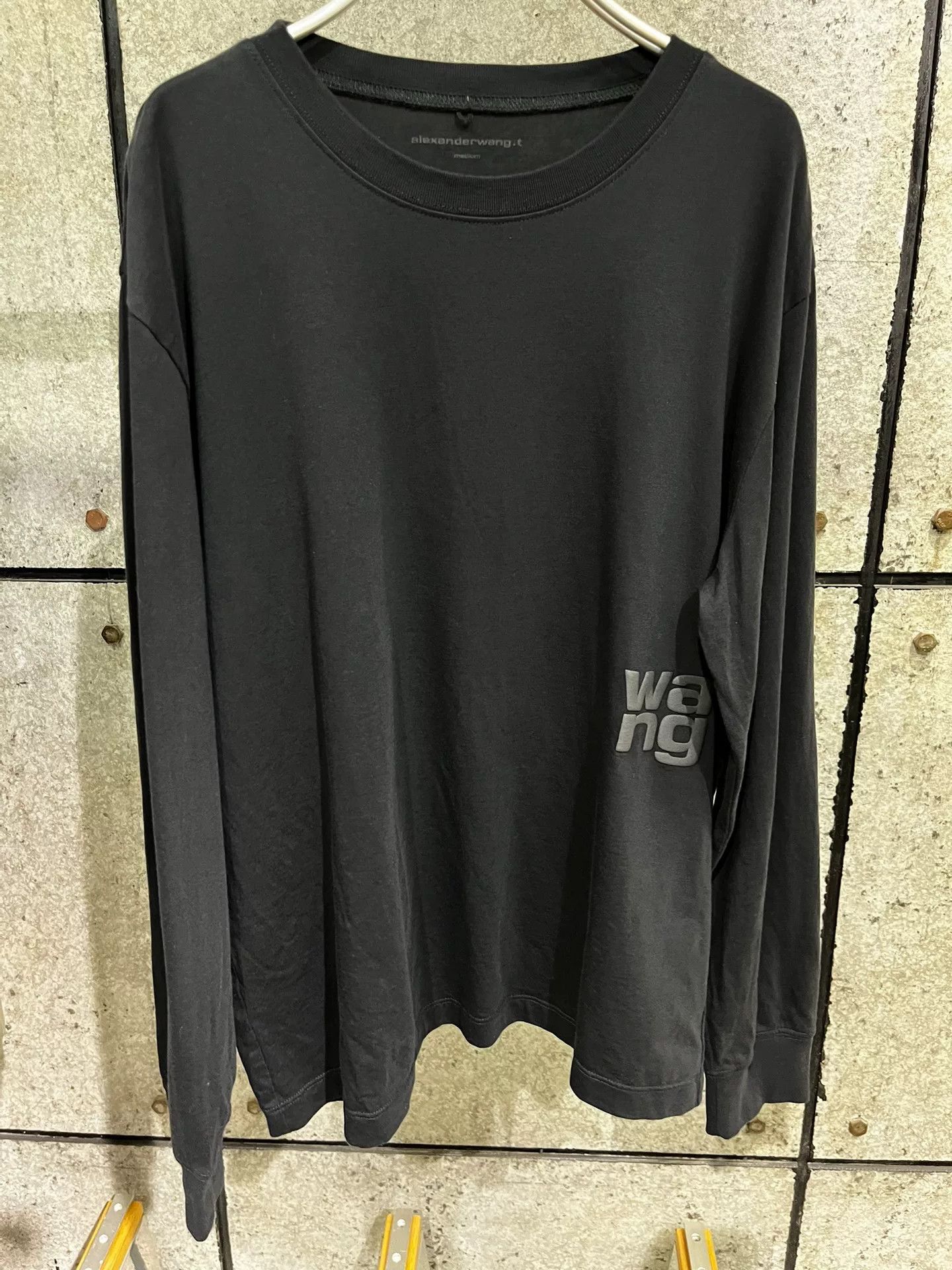 Alexander Wang Black Long-Sleeve Top M