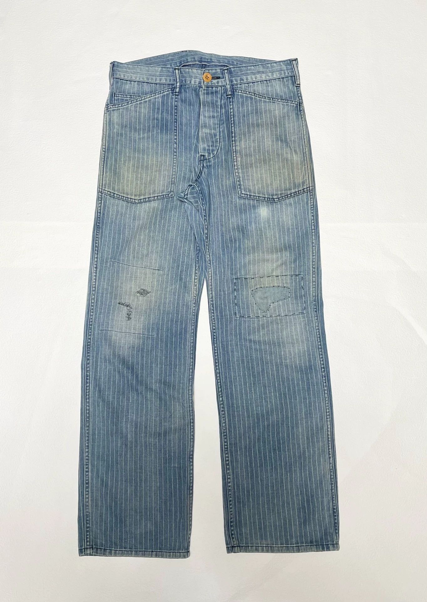 Visvim VISVIM Carpenter Prime DMGD Wabash Yellow Mud Wash 9/10 Size US 32 / EU 48 - 1 Thumbnail