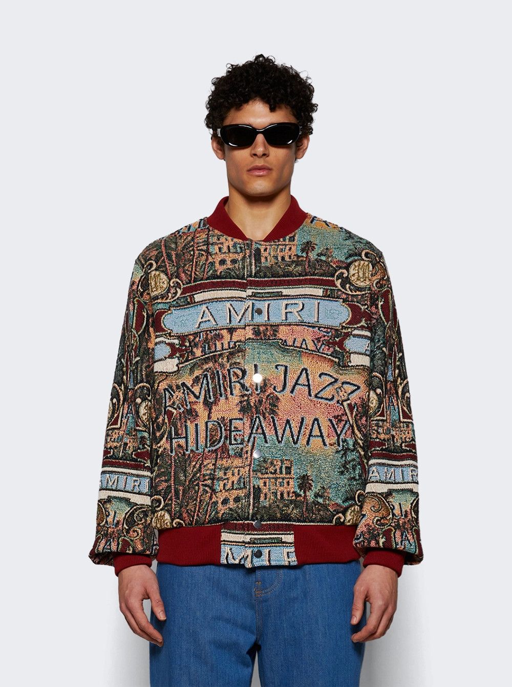 Amiri o1mle0326 Jazz Hideaway Bomber Jacket in Multicolor Size US XXL / EU 58 / 5 - 2 Thumbnail