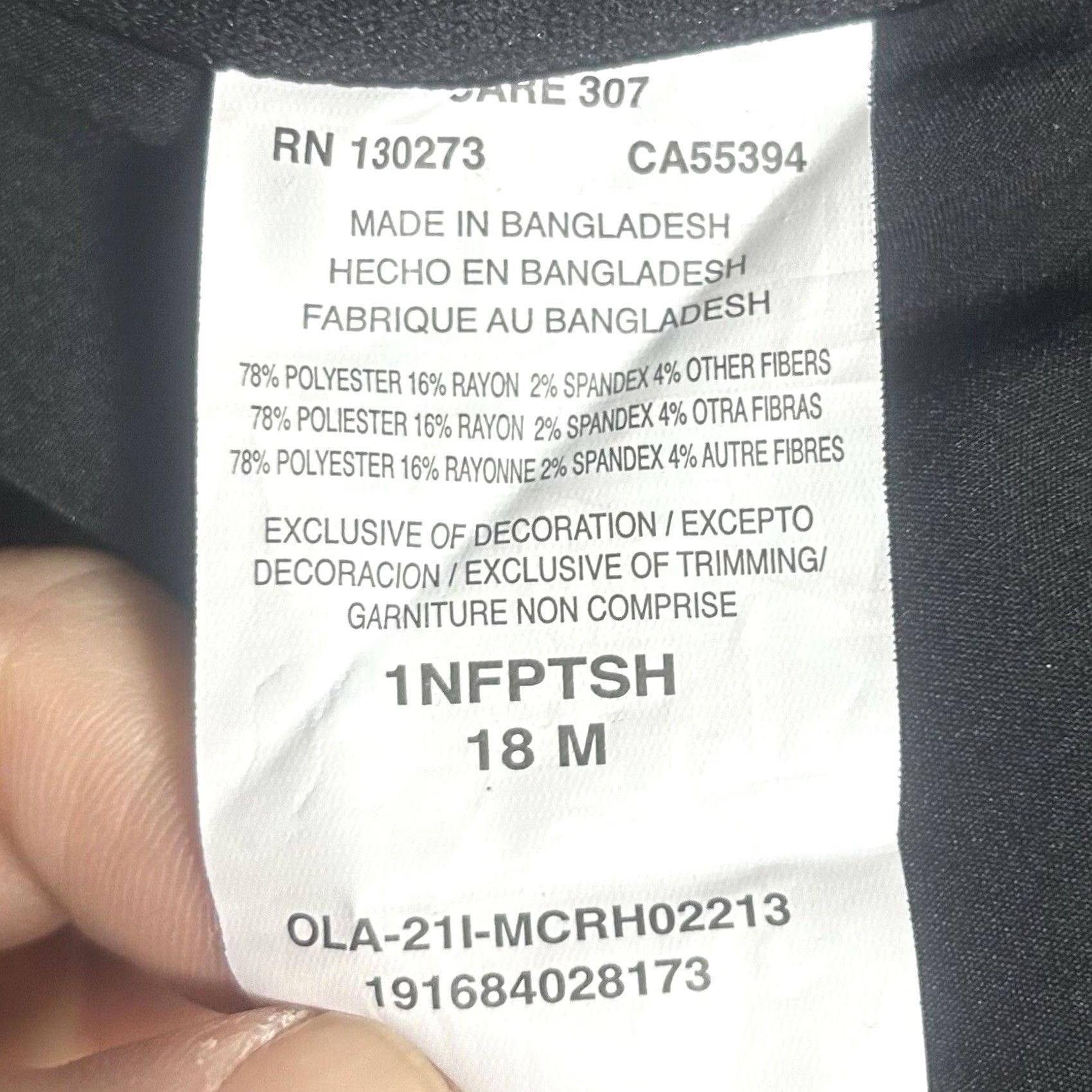 Lee Lee Dress Pants Womens 18M Grey Herringbone Flannel Straight High Rise Plus Regular Inseam 31in Satin Closure Suit Workwear Size 40" / US 18 - 7 Thumbnail