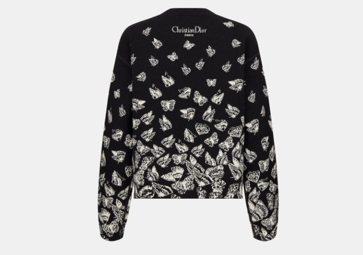Dior o1w1db10225 414S55 Reversible Sweater in Black & White Size L / US 10 / IT 46 - 2 Thumbnail