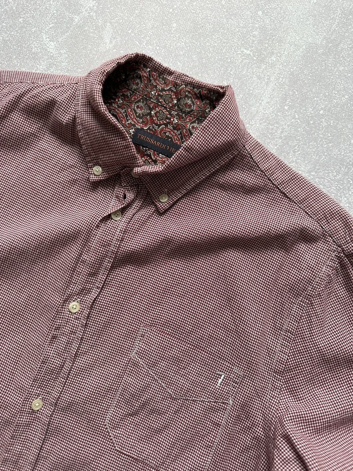 Trussardi × Vintage Shirt Long sleeve Trussardi Jeans Vintage Streetwear size 42 Size US L / EU 52-54 / 3 - 3 Thumbnail