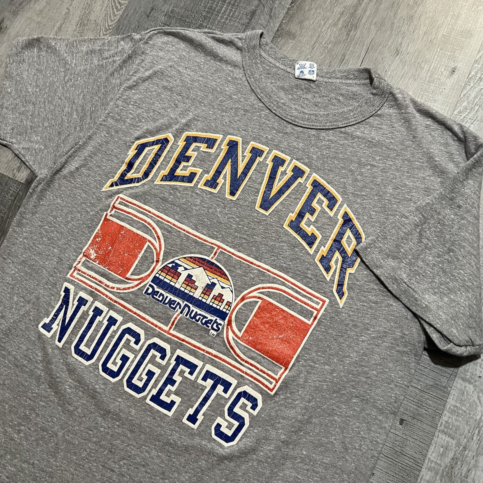 Champion Vintage Denver Nuggets T Shirt 1980s Champion Basketball L Size US L / EU 52-54 / 3 - 3 Thumbnail