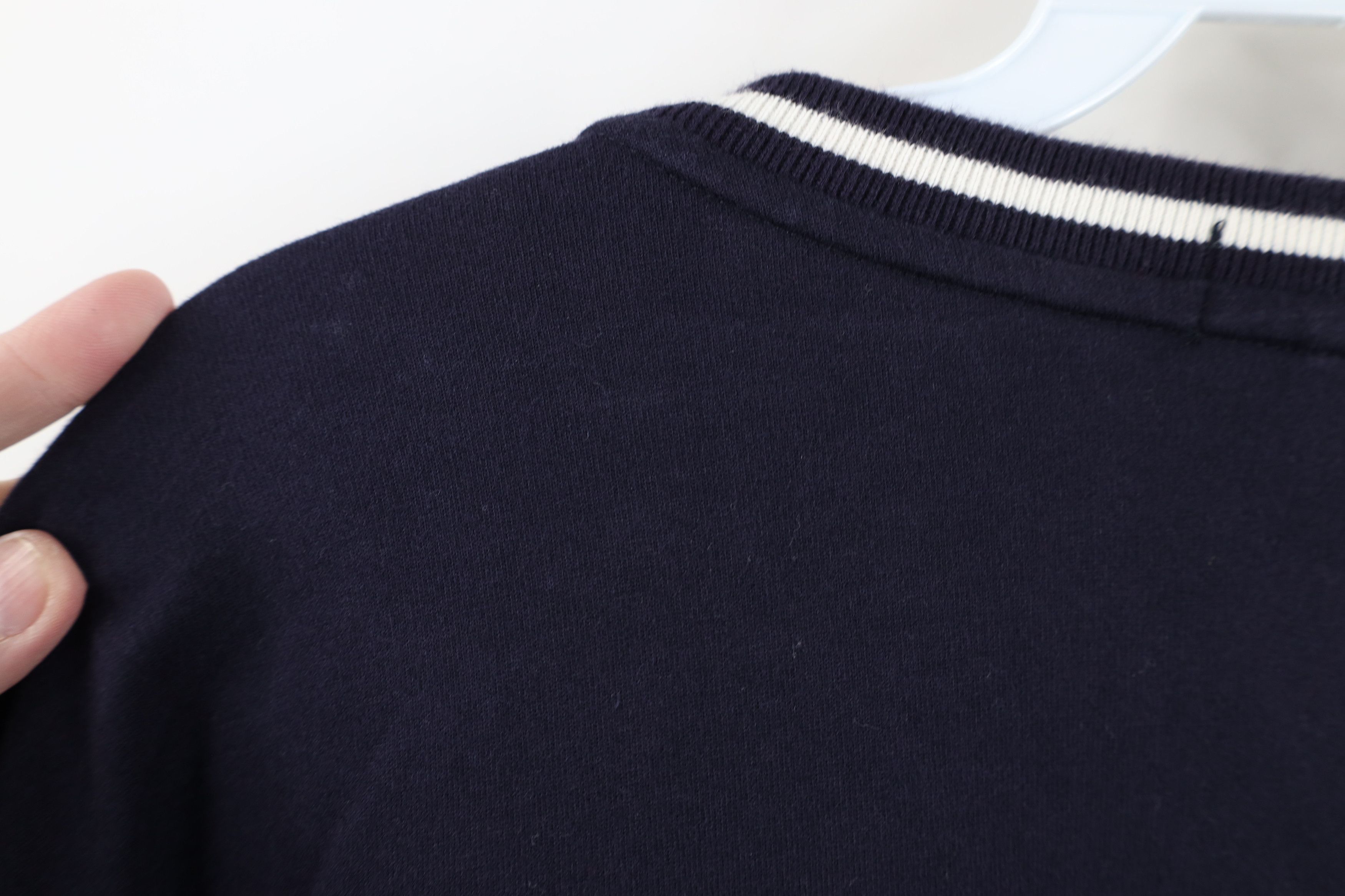 Lands' End Vintage 90s Lands End Blank French Terry Sweater Navy Blue Size US XXL / EU 58 / 5 - 12 Thumbnail