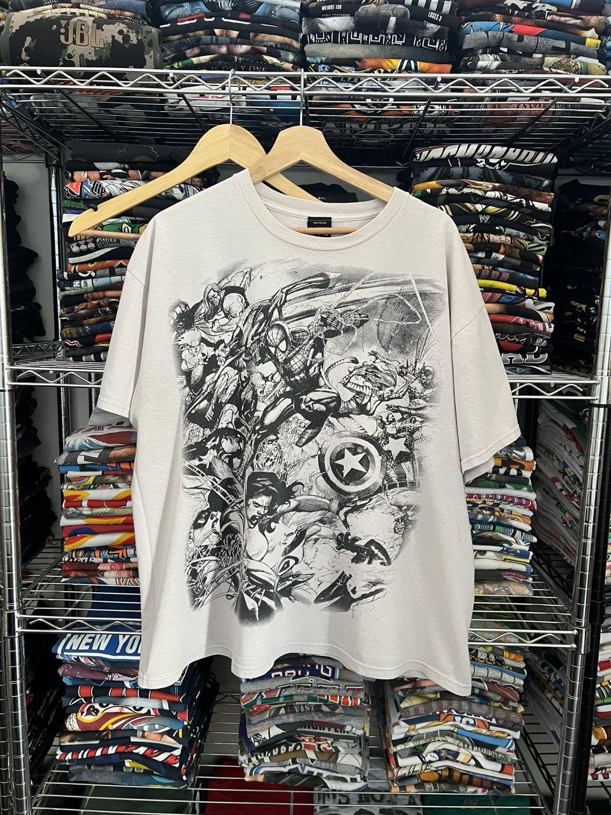 Mad Engine 2000s Marvel Comics Characters Superheroes Tee Size US L / EU 52-54 / 3 - 1 Thumbnail