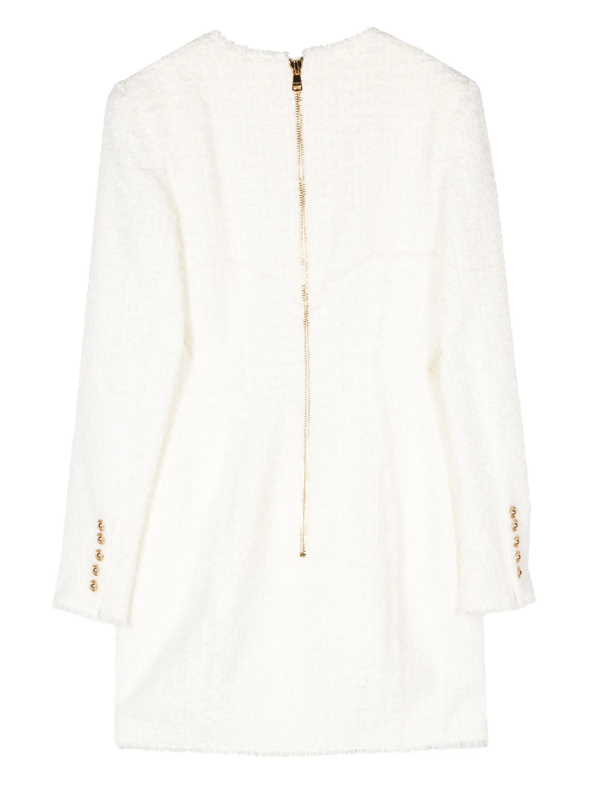 Balmain o1y0525 Mini Dress in White Size M / US 6-8 / IT 42-44 - 2 Thumbnail