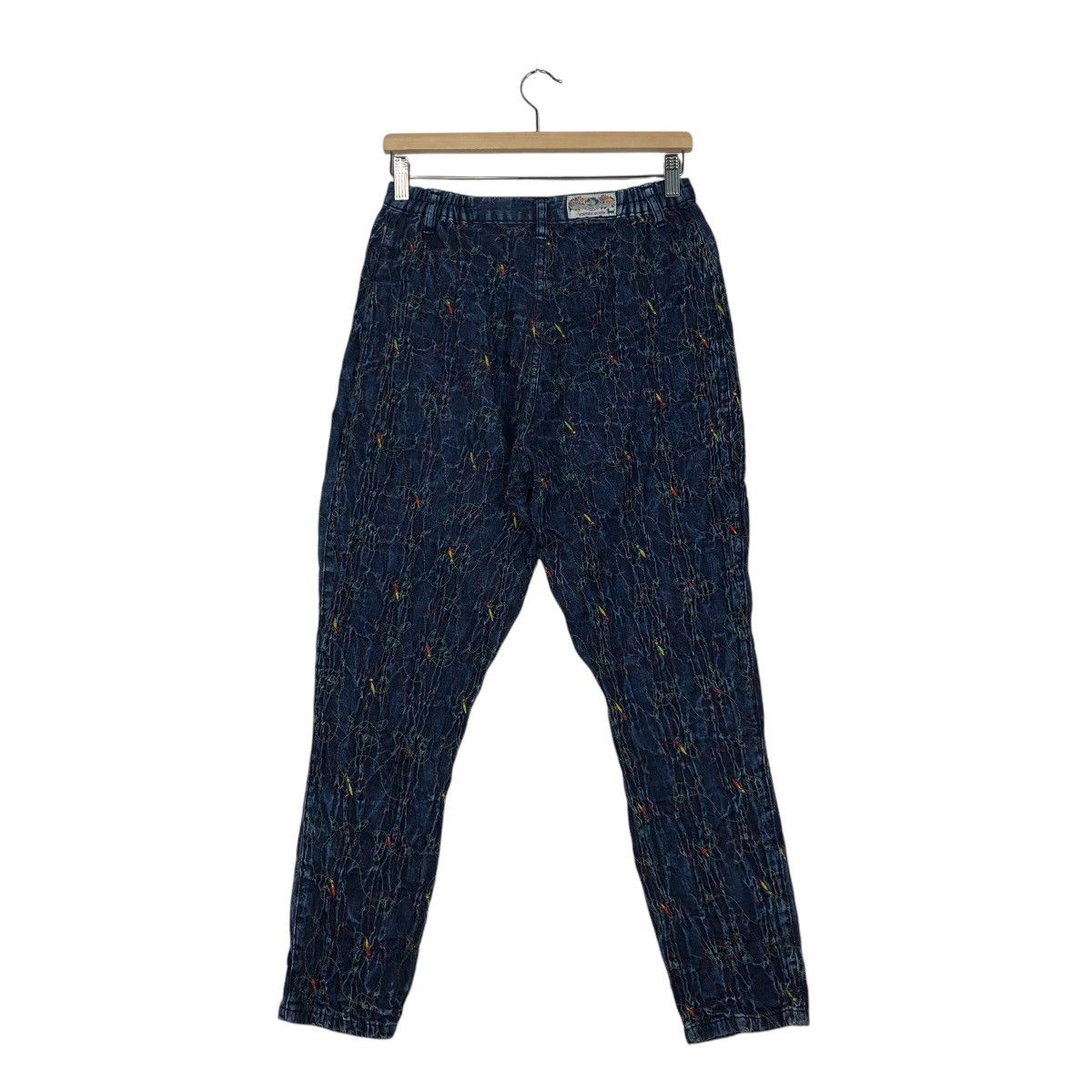 Japanese Brand 📌Vintage Denim Jeans Colourful Quilted Design Size 28" / US 6 / IT 42 - 9 Thumbnail