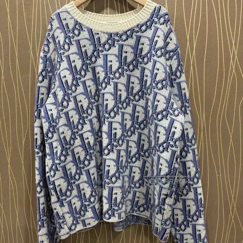 Dior Dior Blue Cashmere Pullover Sweater for Men . Size US XL / EU 56 / 4 - 1 Thumbnail