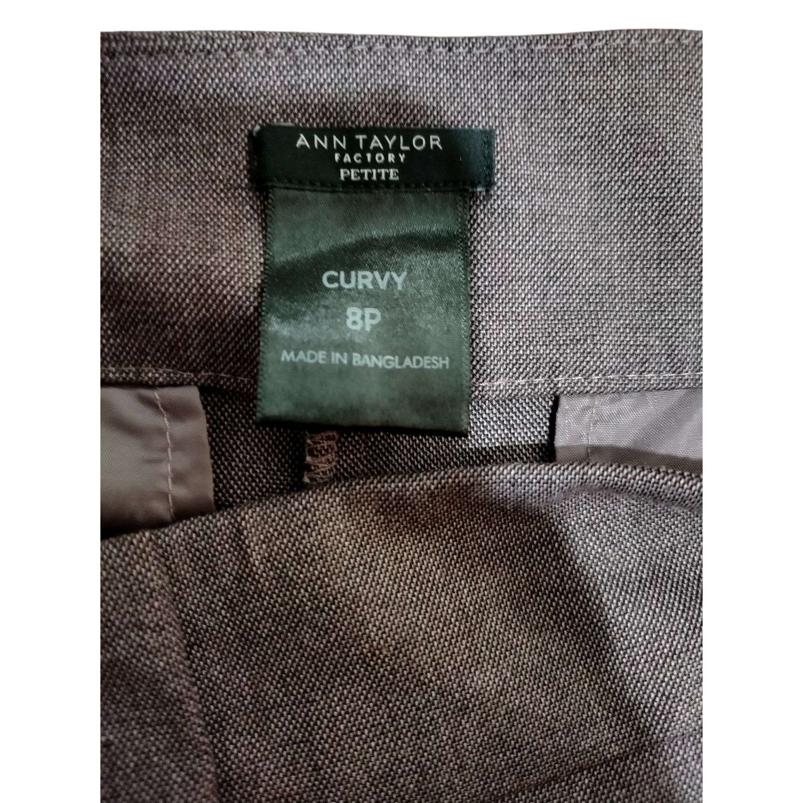 Ann Taylor Ann Taylor Womens Curvy Mid-rise Trouser Pants Brown Sz 8P Size 30" / US 8 / IT 44 - 6 Thumbnail