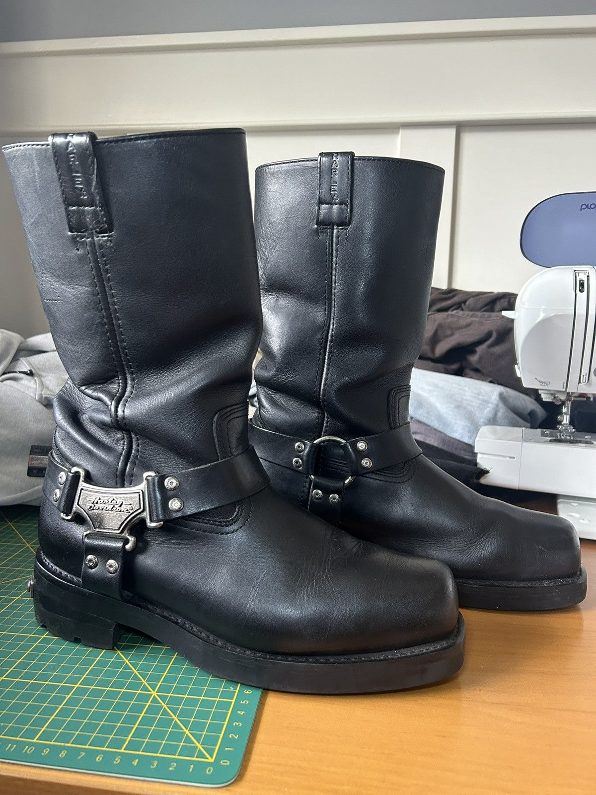Harley Davidson Vintage Harley Davidson tall motorcycle boots Size US 12.5 / EU 45-46 - 1 Thumbnail