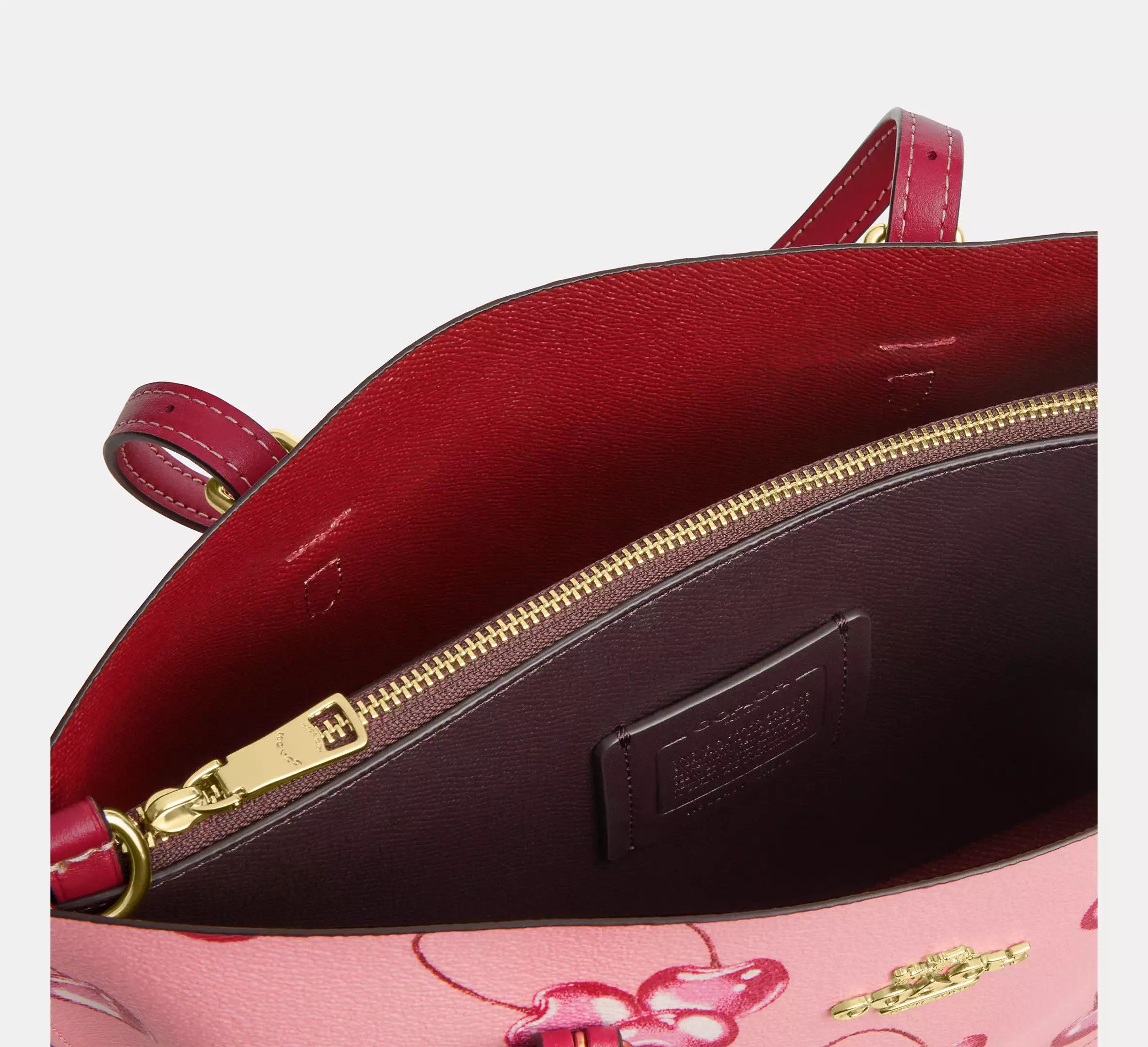 Coach 🍒 Mollie Tote Bag 25 With Cherry Print CR293 Size ONE SIZE - 14 Thumbnail