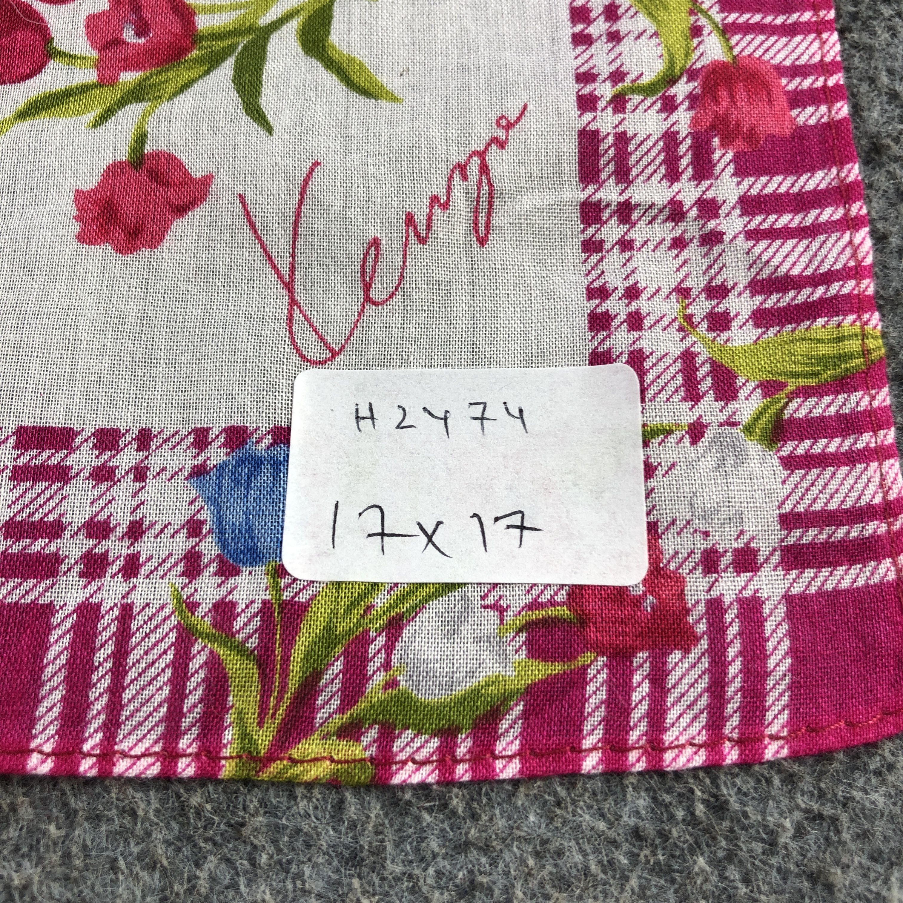 Kenzo × Vintage Kenzo Floral Handkerchief Neckerchief Bandana H2474 Size ONE SIZE - 5 Thumbnail