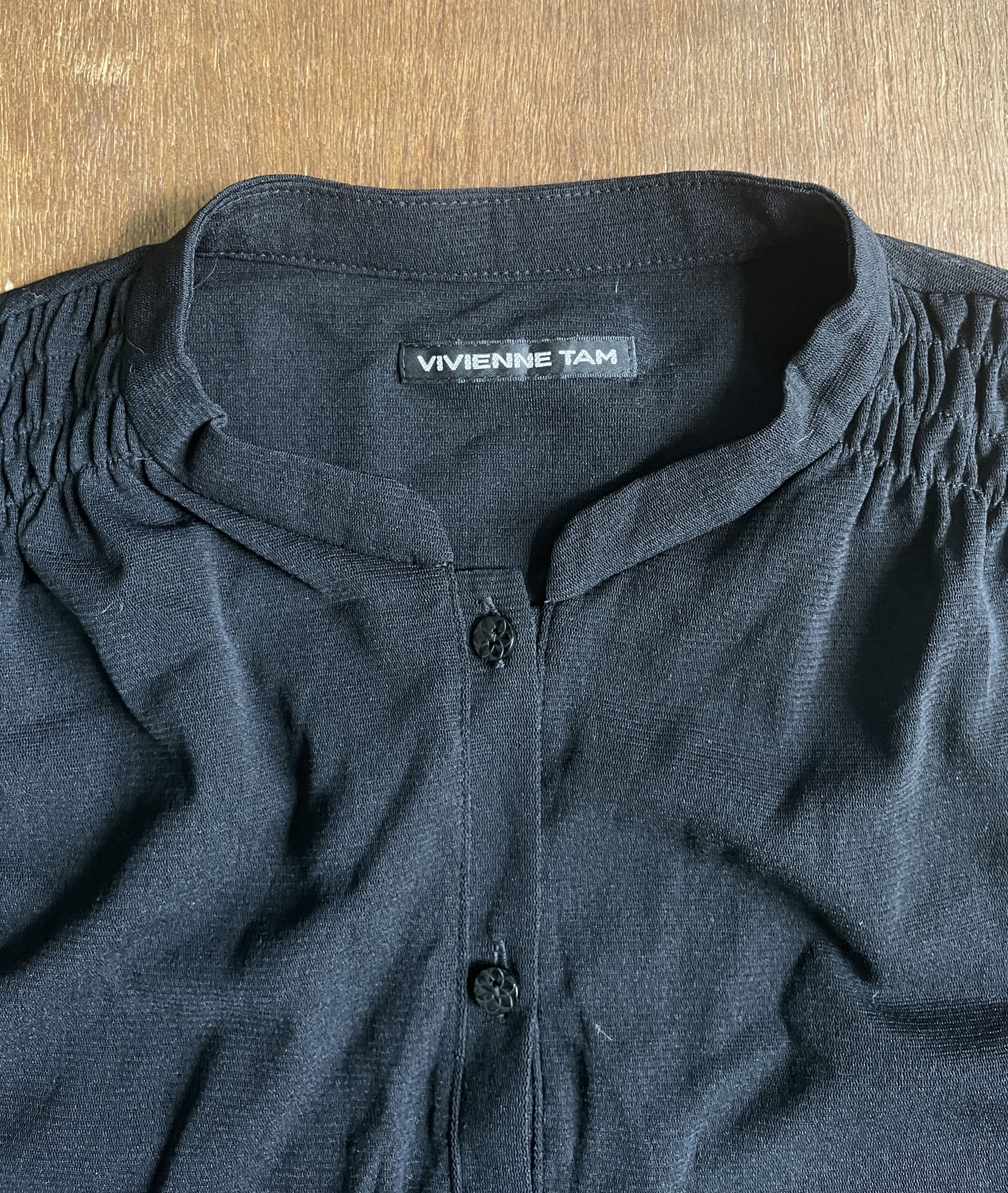 Vivienne Tam VIVIENNE TAM Shanghai Black Top Shirt Size S / US 4 / IT 40 - 3 Thumbnail