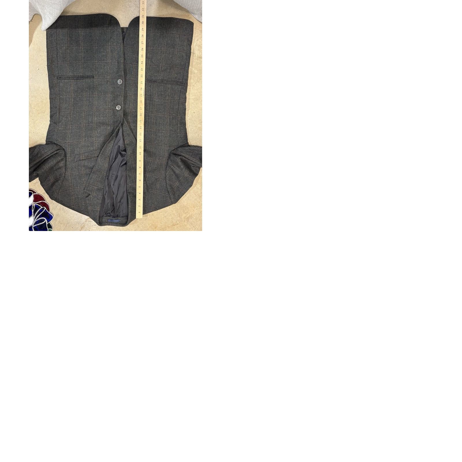 Jos. A. Bank Jos. A. Bank 1905 Brrr Comfort Glen Plaid Brown Mens 44R Wool Blazer Elbow Patch Jacket Size 44R - 9 Thumbnail