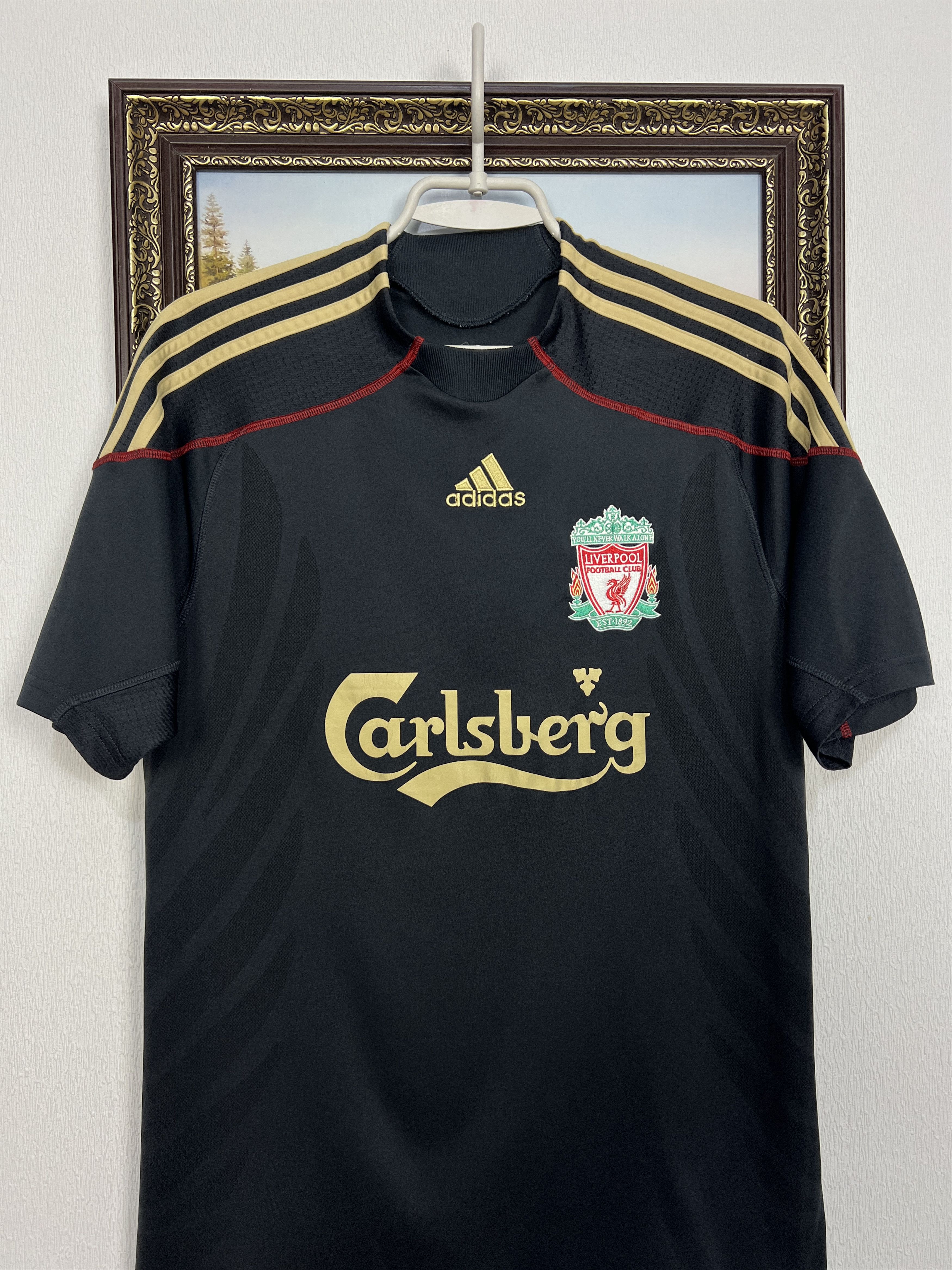 Adidas Liverpool Away football shirt 2009 Soccer Jersey Trikot Rare Size US S / EU 44-46 / 1 - 2 Thumbnail