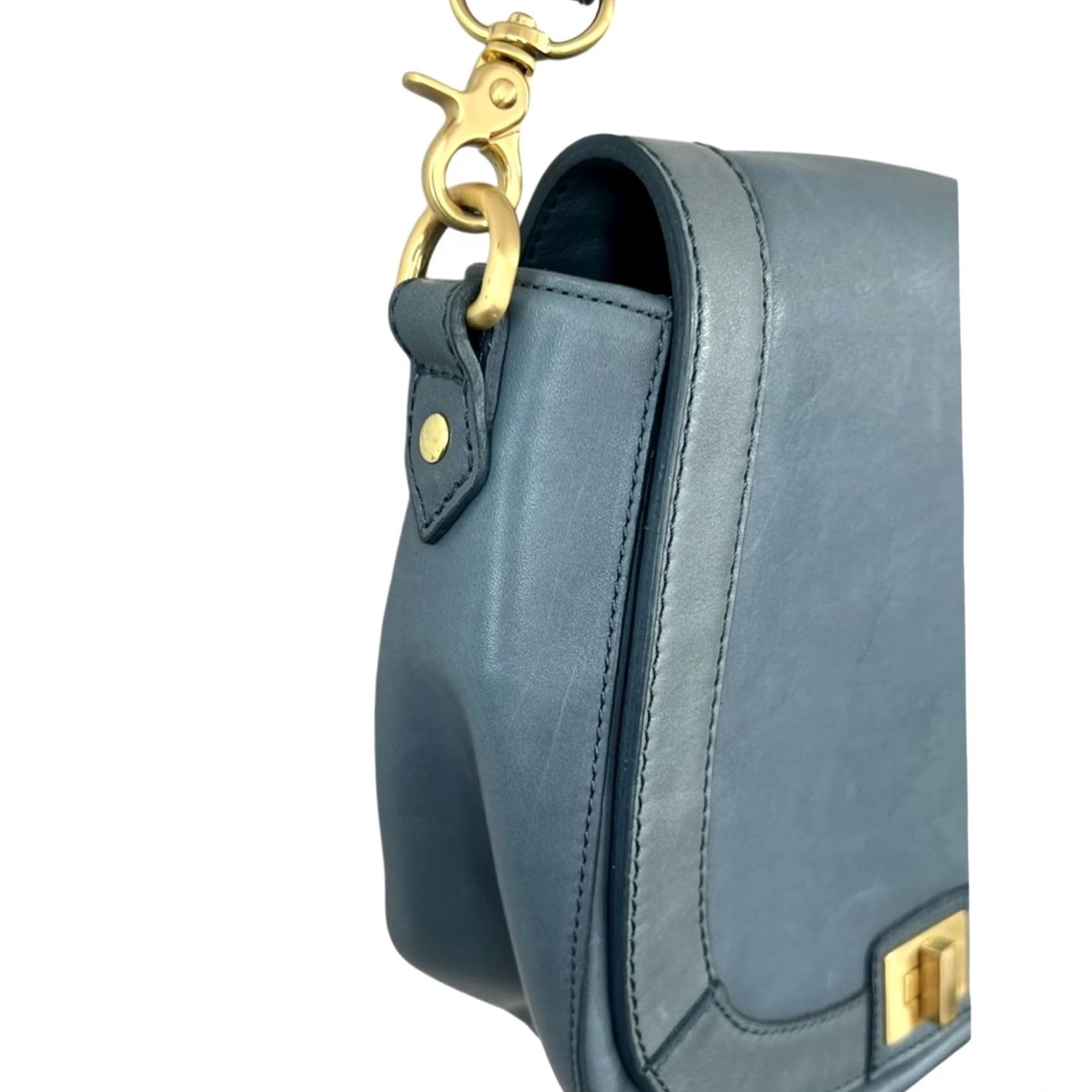 BRAHMIN Brahmin Crossbody Purse Southcoast Sonny Teal Aqua Blue Topaz Turnlock Womens Bag Size ONE SIZE - 5 Thumbnail