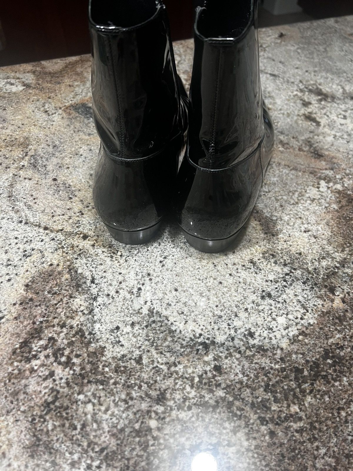 Saint Laurent Paris Saint Laurent Patent Leather Devon Boots Size US 13 / EU 46 - 4 Thumbnail