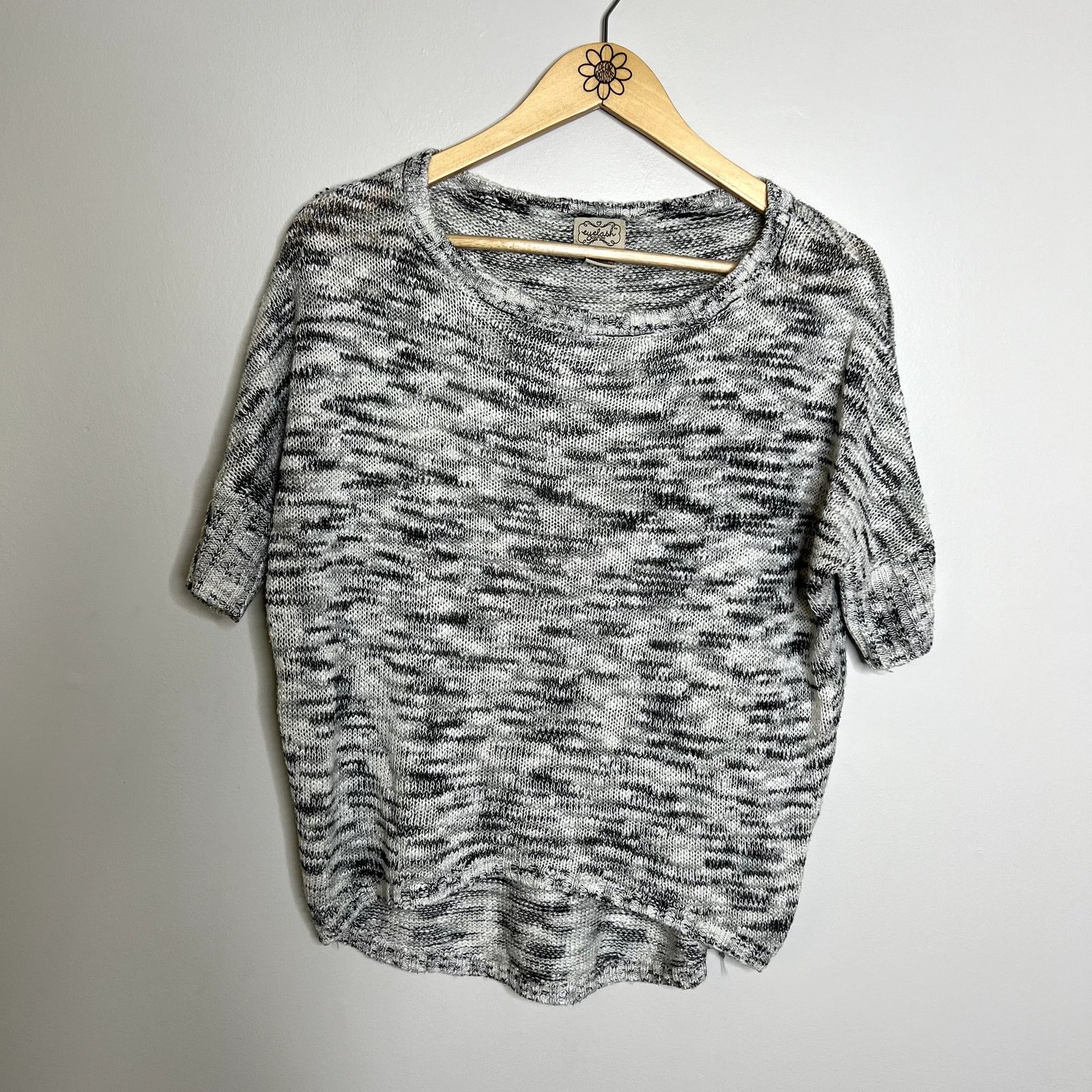 Other Eyelash Couture Gray Marled Knit Sweater Size XS / US 0-2 / IT 36-38 - 4 Thumbnail