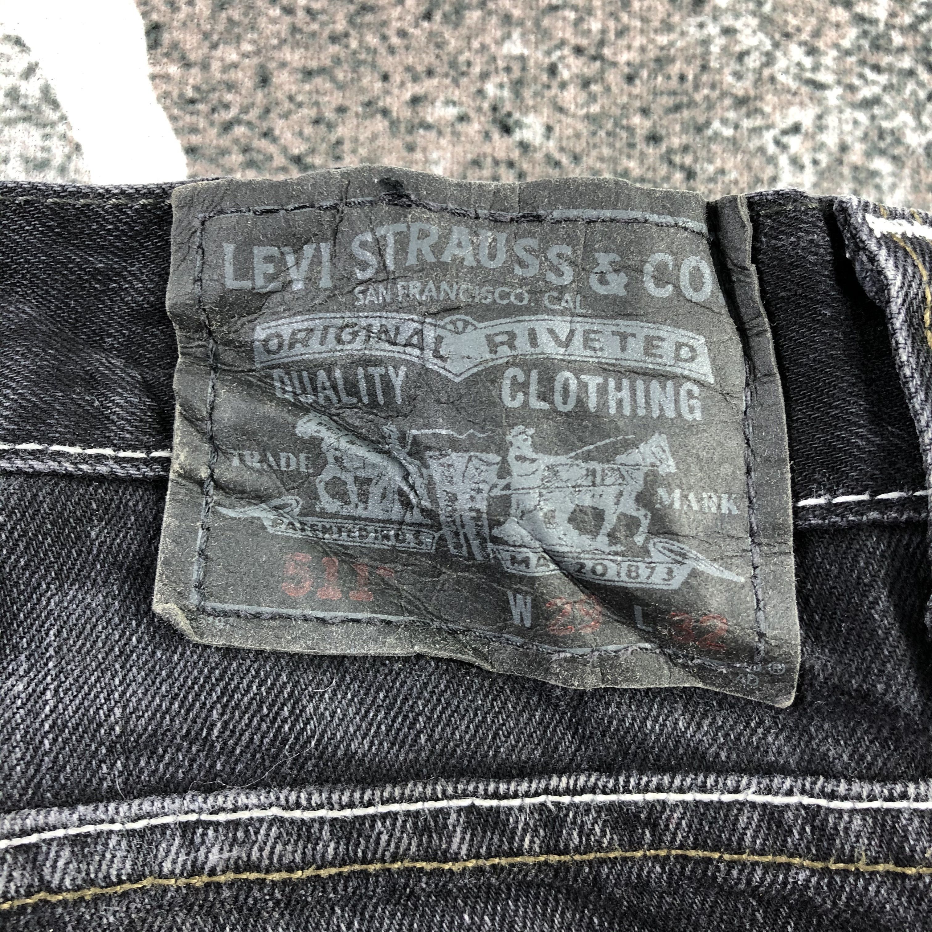Levi's Vintage Levi's 511 Jeans Faded Black Denim KJ1416 Size US 29 - 5 Thumbnail