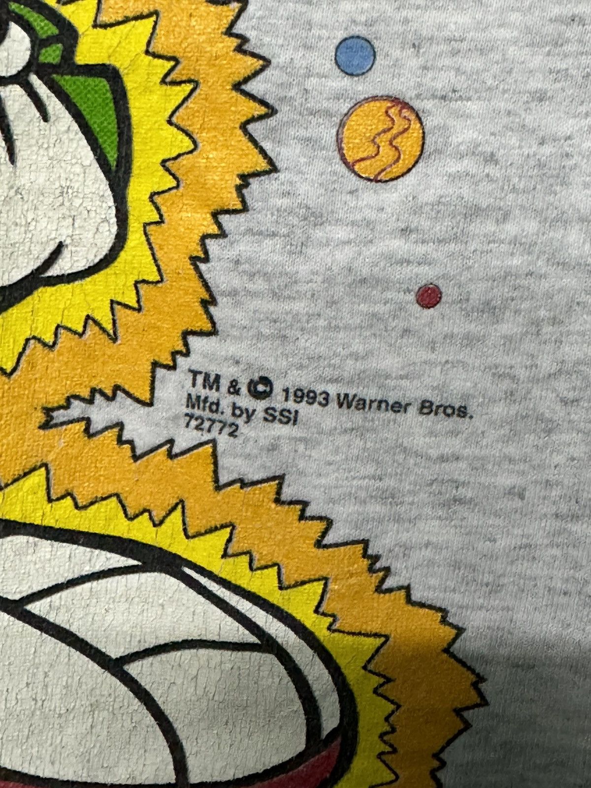 Cartoon Network 💥 VINTAGE 1993 MARVIN THE MARTIAN SPACE ALIEN TSHIRT Size US L / EU 52-54 / 3 - 4 Thumbnail