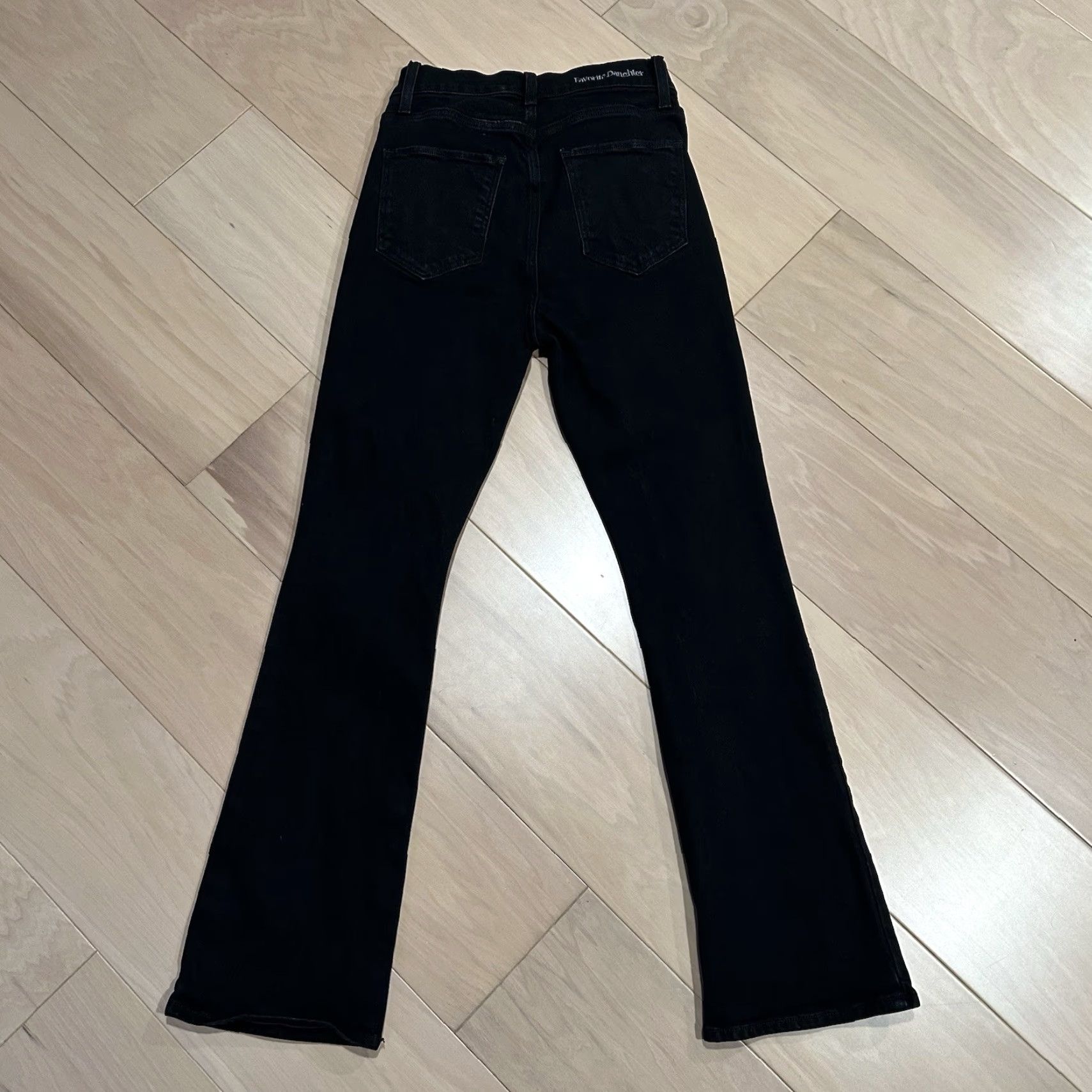 Vintage Valentina Favorite Daughter The Valentina Jeans 27 Black Kyoto Slim Straight Women 5-Pocket Denim High Rise Dark Wash 29 Inseam Regular Size XS? Size ONE SIZE - 3 Thumbnail