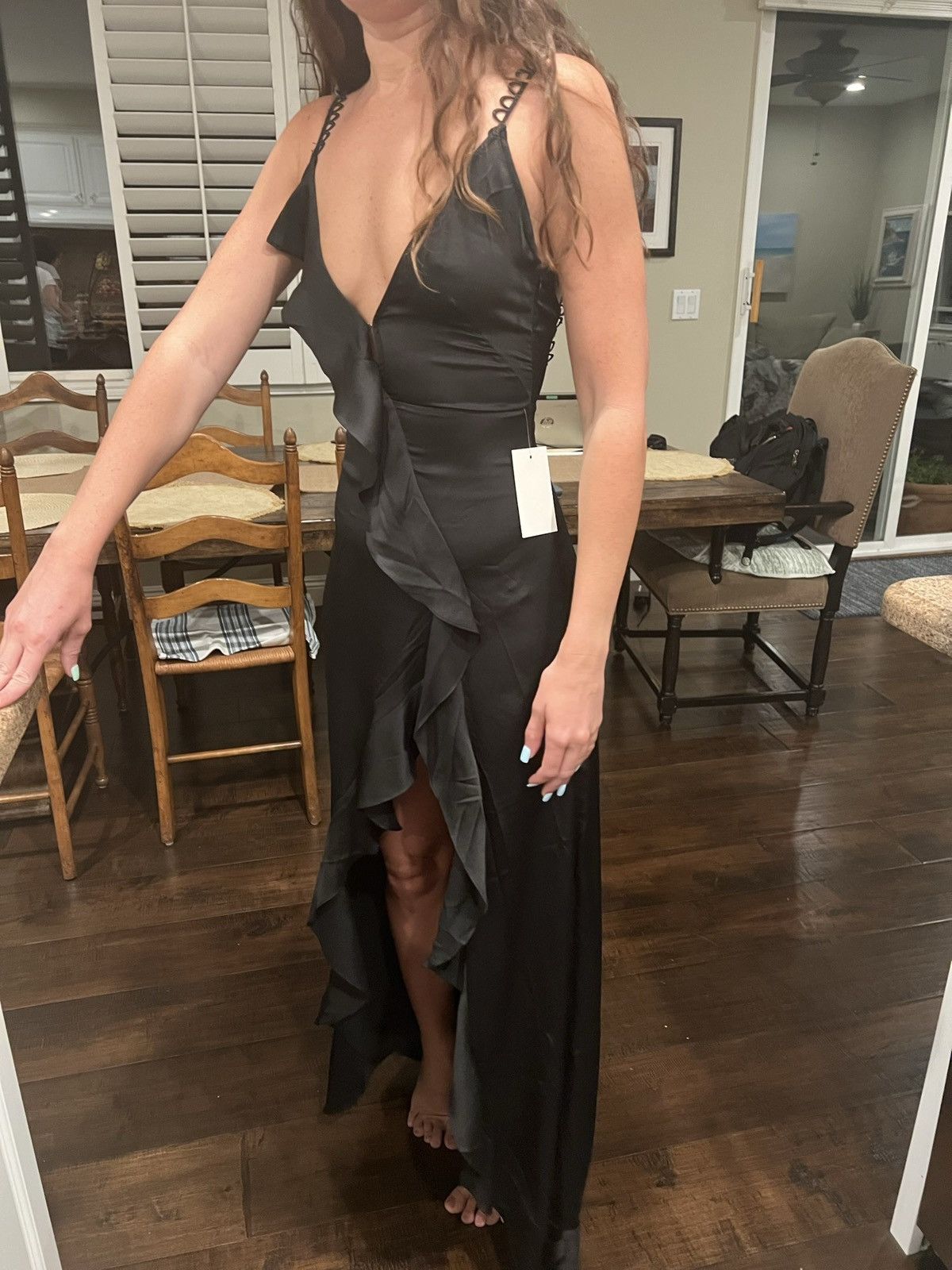 For Love & Lemons For Love & Lemons Isabella Ruffle Maxi wedding guest dress Size XS / US 0-2 / IT 36-38 - 4 Thumbnail