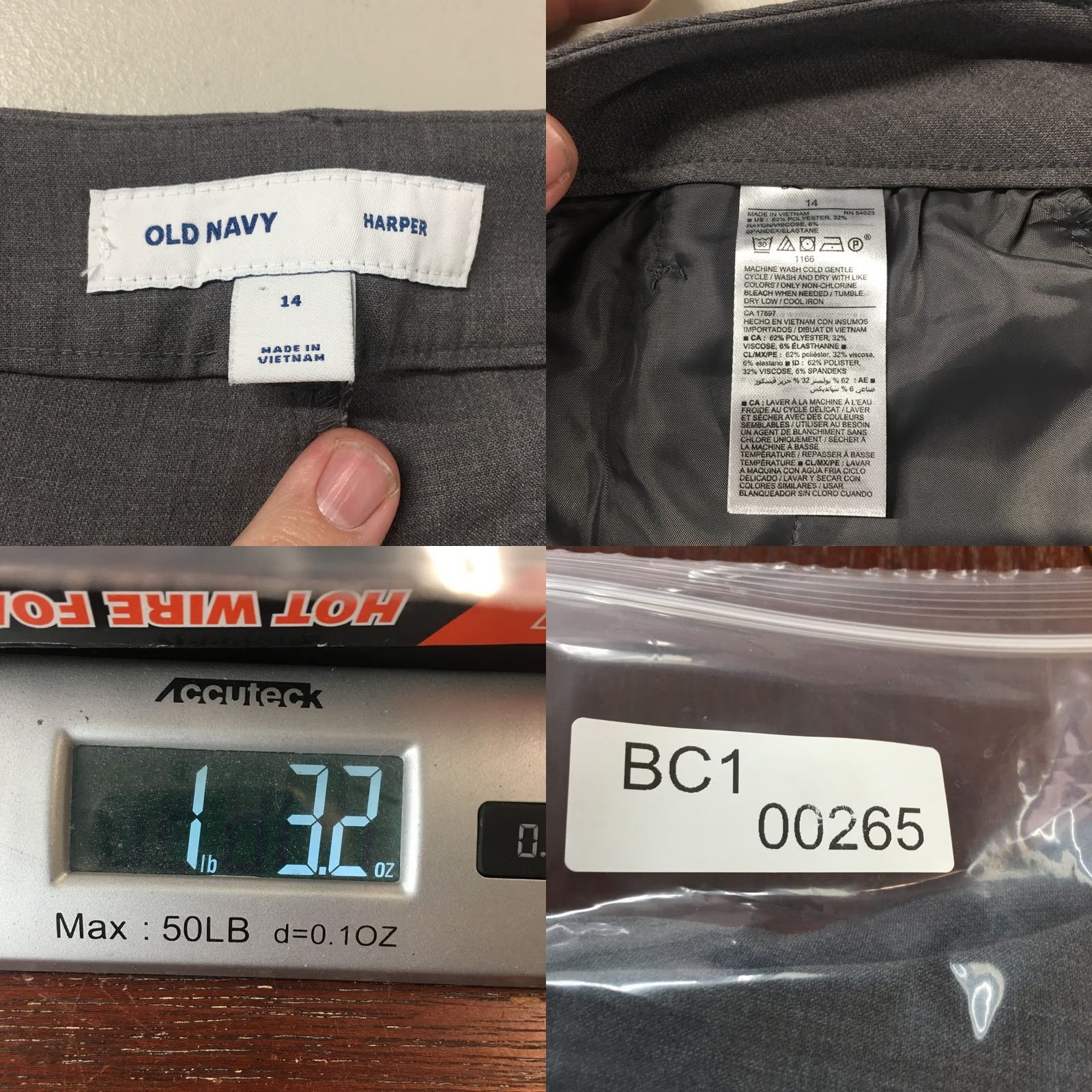 Old Navy Old Navy Harper Trouser Dress Pants Womens 14 Grey High Rise NEW Pants Womens Size 14 Gray Trouser Dress Pants Size 36" / US 14 / IT 50 - 10 Thumbnail