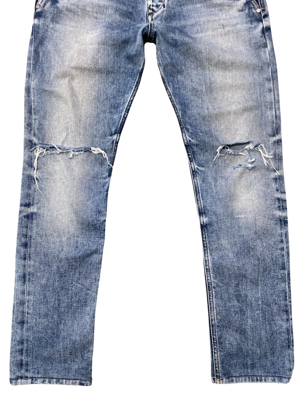 Diesel Light Wash Slim Carrot Distressed Denim