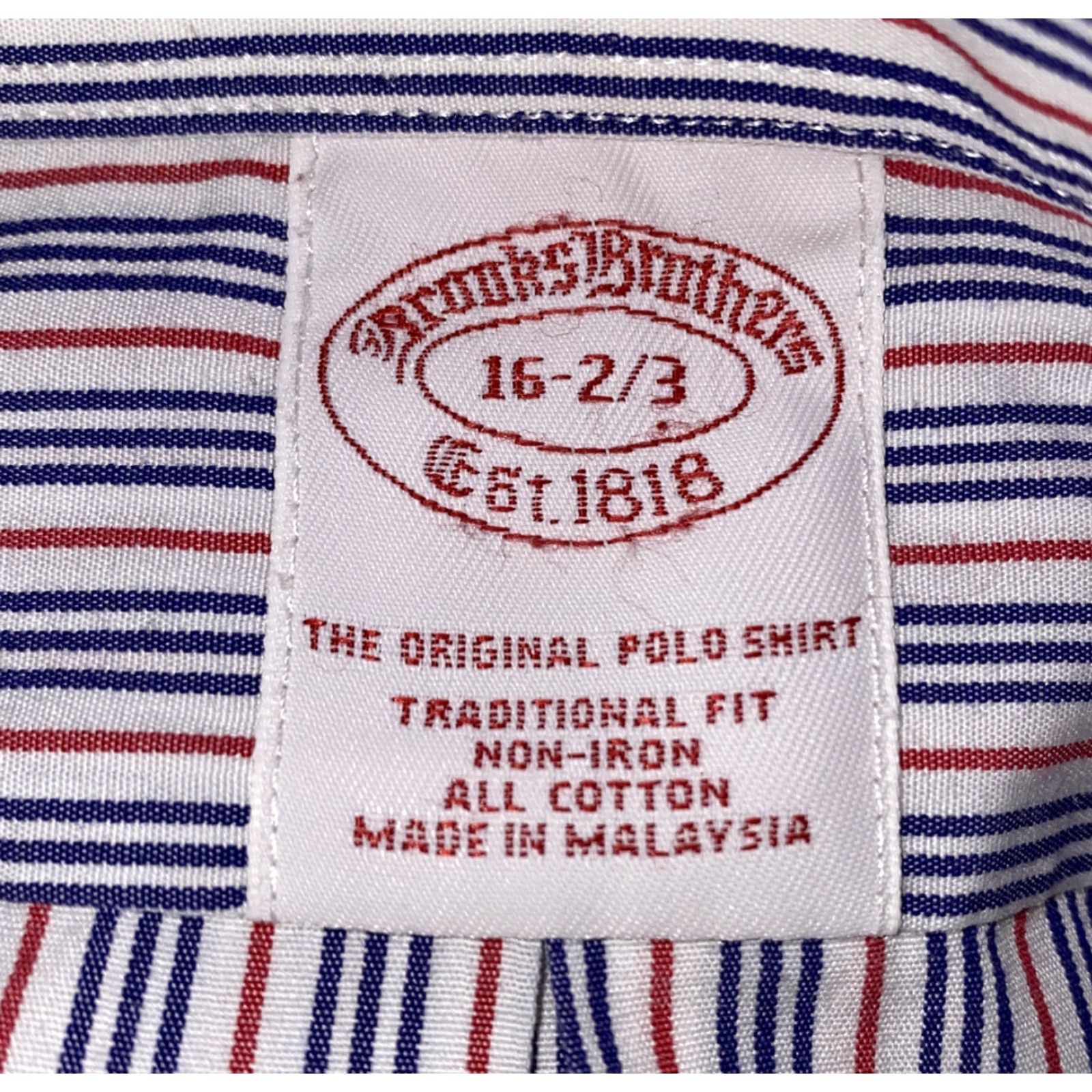 Brooks Brothers Brooks Brothers Dress Shirt Mens Striped Long Sleeve 16 2/3 Multicolor Regular Size US L / EU 52-54 / 3 - 6 Thumbnail