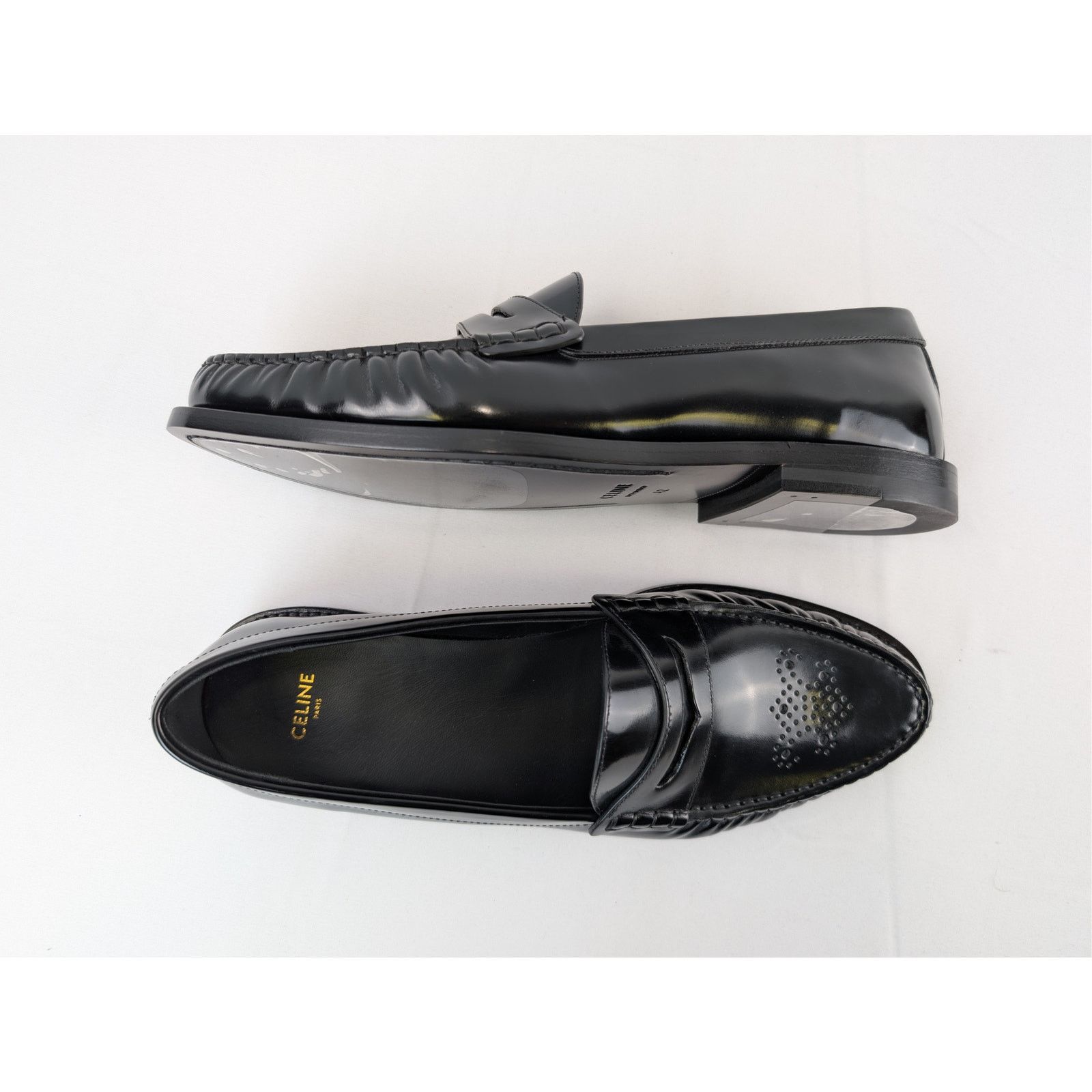 Celine o1rshd1 Vivienne Loafers in Polished Boil Shoe Boots Black Size US 9 / EU 42 - 1 Thumbnail