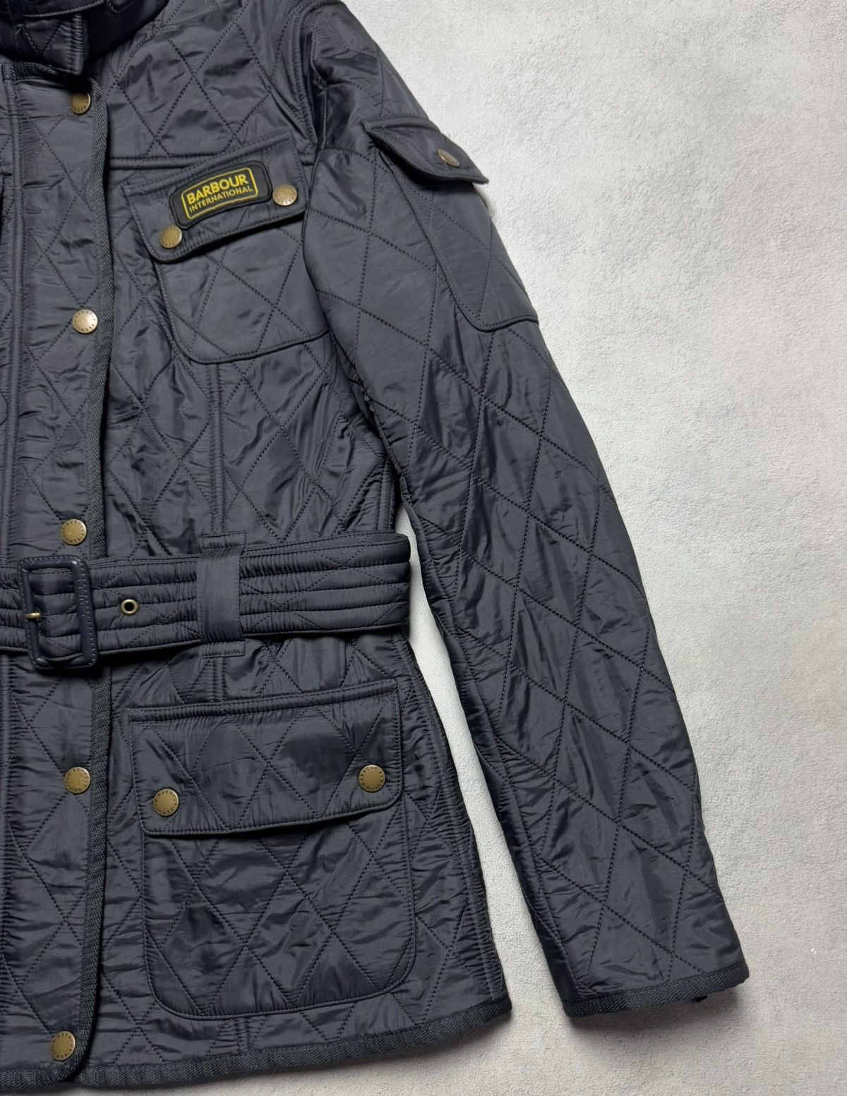 Barbour Barbour International Polarquilt Quilted Jacket Biker Size S / US 4 / IT 40 - 6 Thumbnail