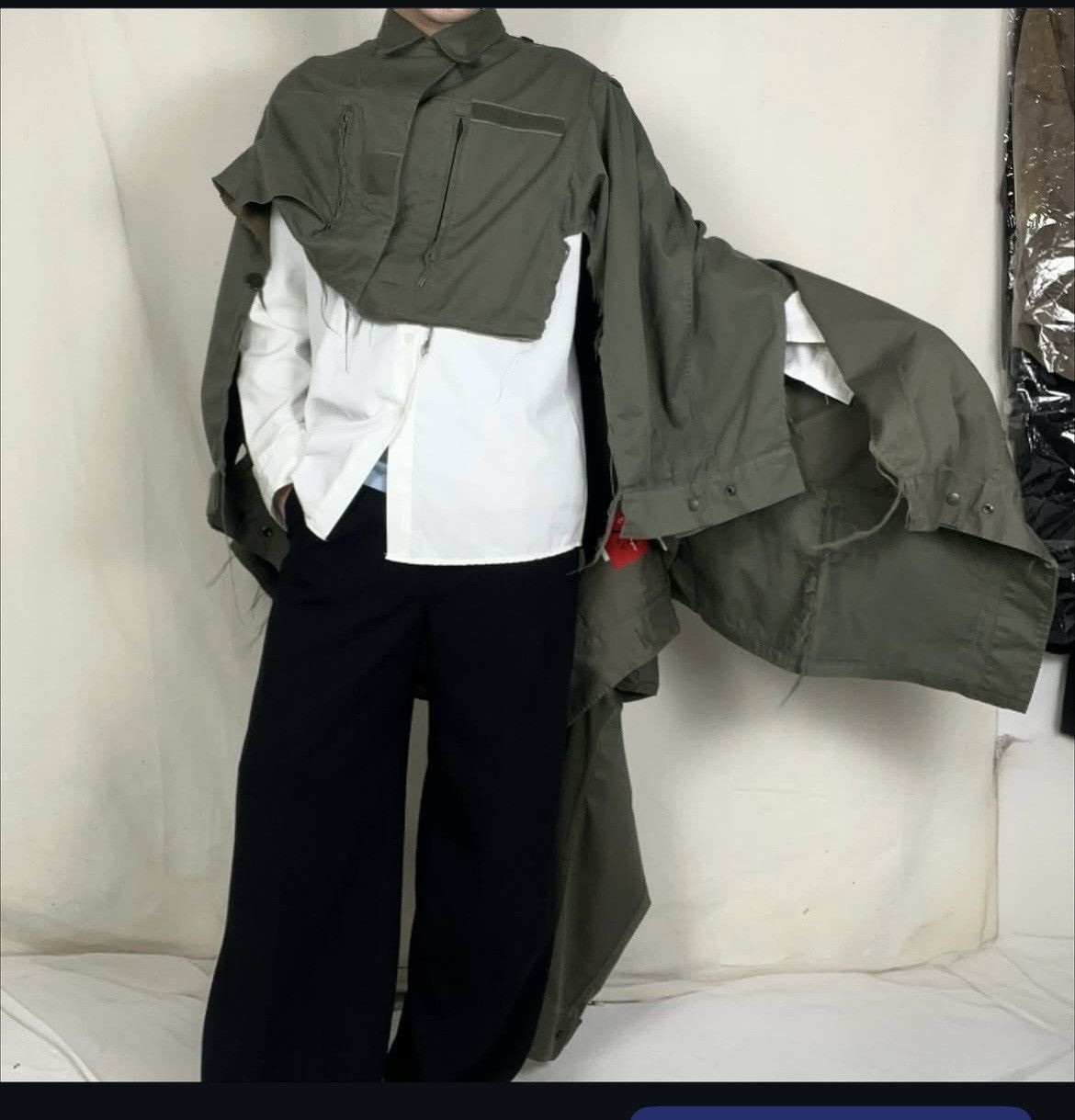 Yohji Yamamoto Yohji Yamamoto Y'S RED LABEL Deconstructed Military Coat Size US M / EU 48-50 / 2 - 9 Thumbnail