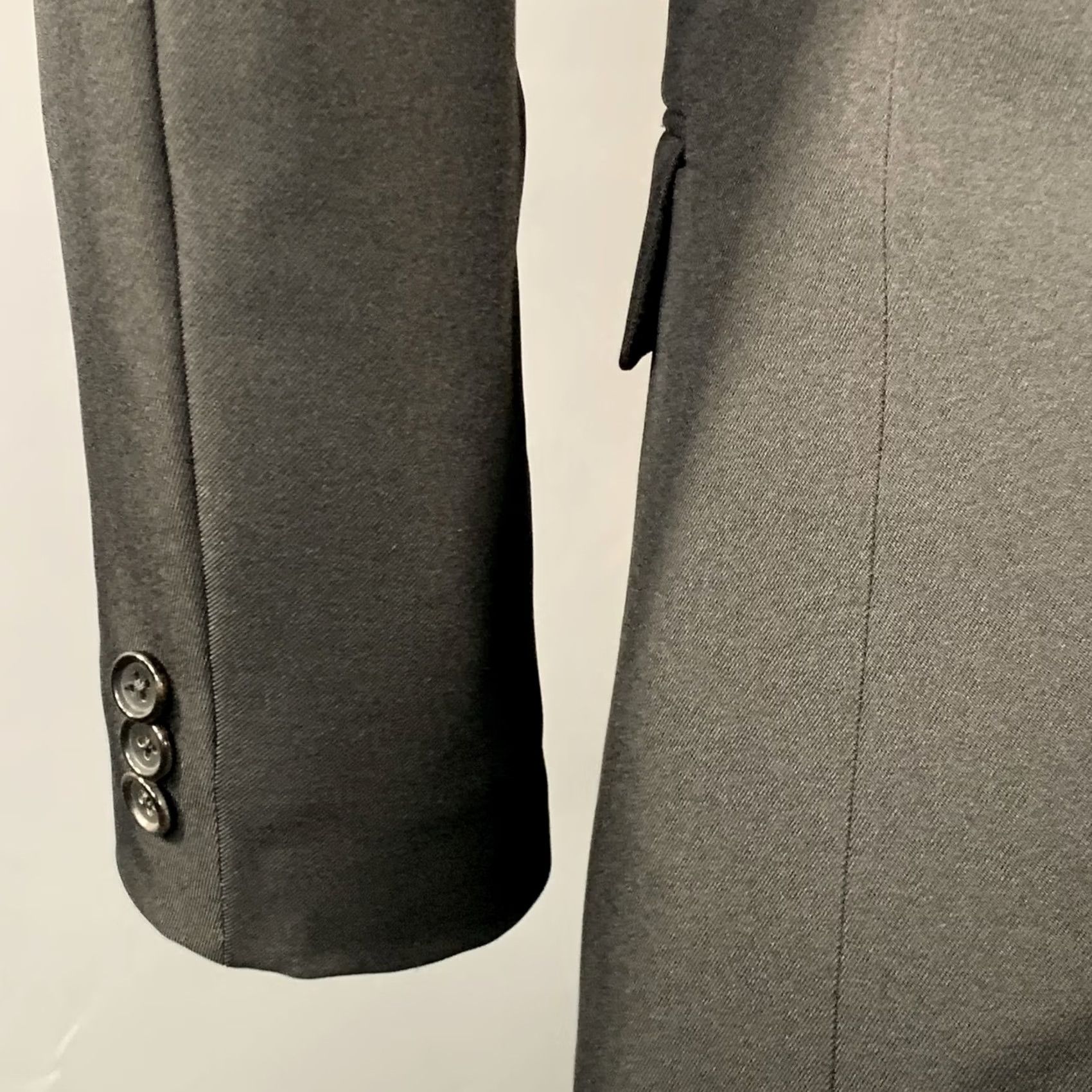 Vintage COMME des GARCONS HOMME PLUS AD2024 Sport Coat M Black Twill Wool Cutout Mens Jacket Size US M / EU 48-50 / 2 - 5 Thumbnail