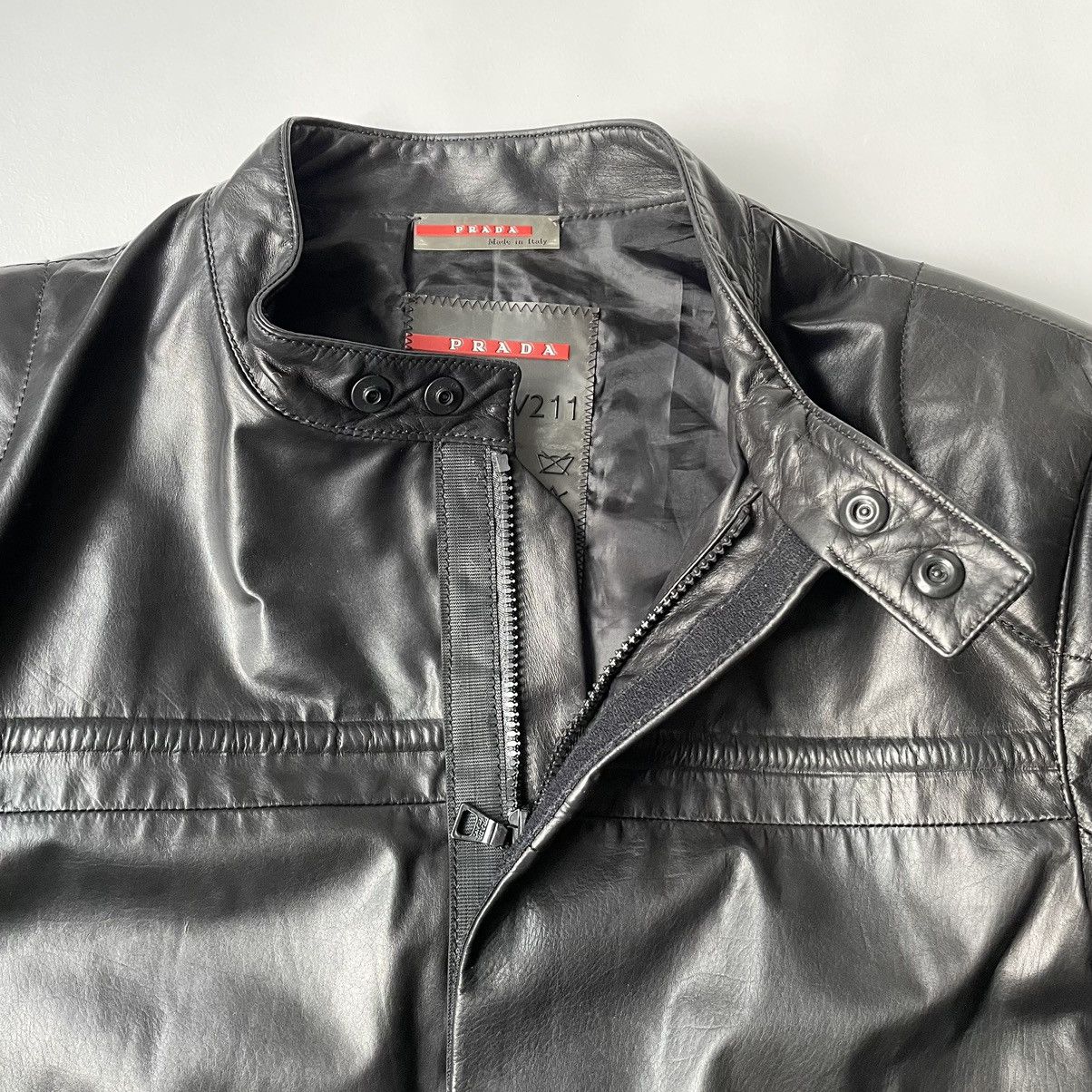 Prada S/S 07 Leather Motorcycle Jacket Size US M / EU 48-50 / 2 - 5 Thumbnail