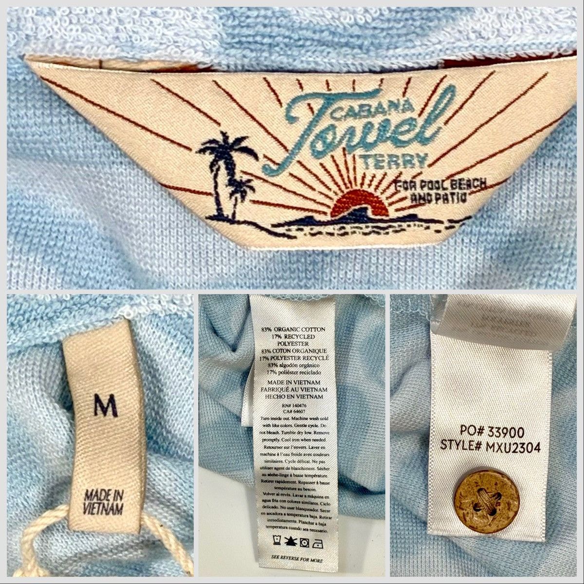 Faherty Faherty Cabana Towel Terry Surf Shirt Endless Peaks Blue M Size US M / EU 48-50 / 2 - 4 Thumbnail