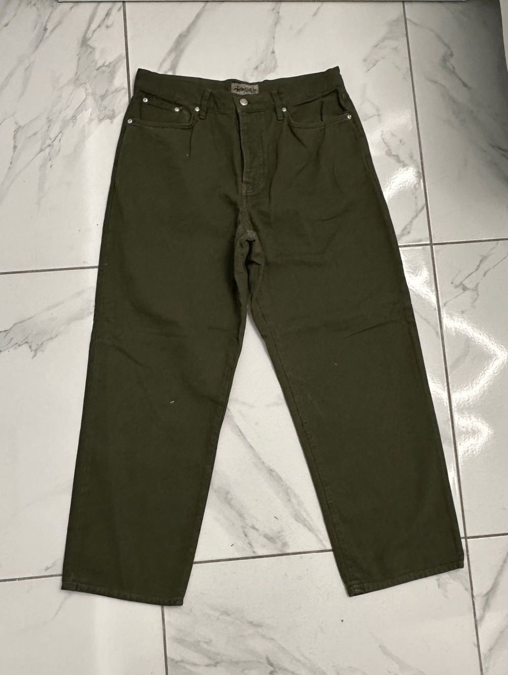 Stussy Stussy Big Ol Jean Size 32 Olive Drab Size US 32 / EU 48 - 2 Thumbnail