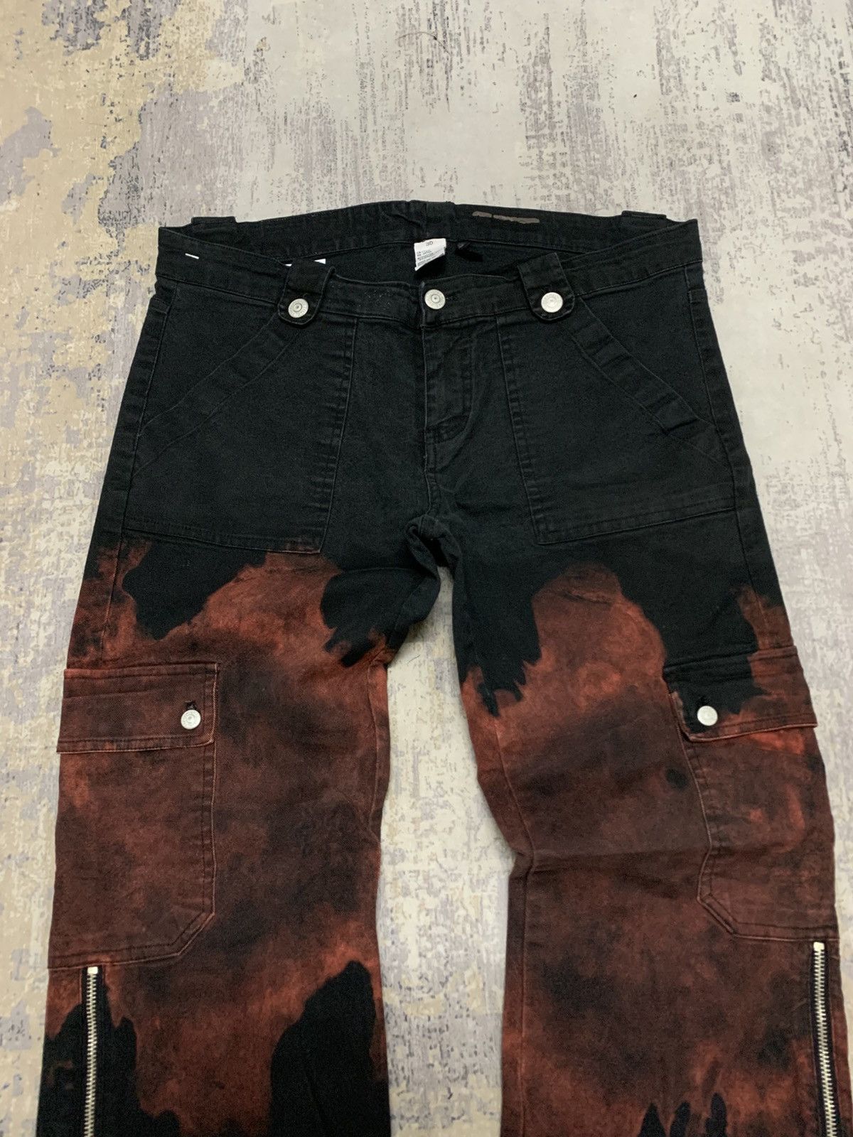 If Six Was Nine Japanese Brand Buffalo Bleach Dye Cropped Cargo Pant 31x28.5 Size US 32 / EU 48 - 2 Thumbnail